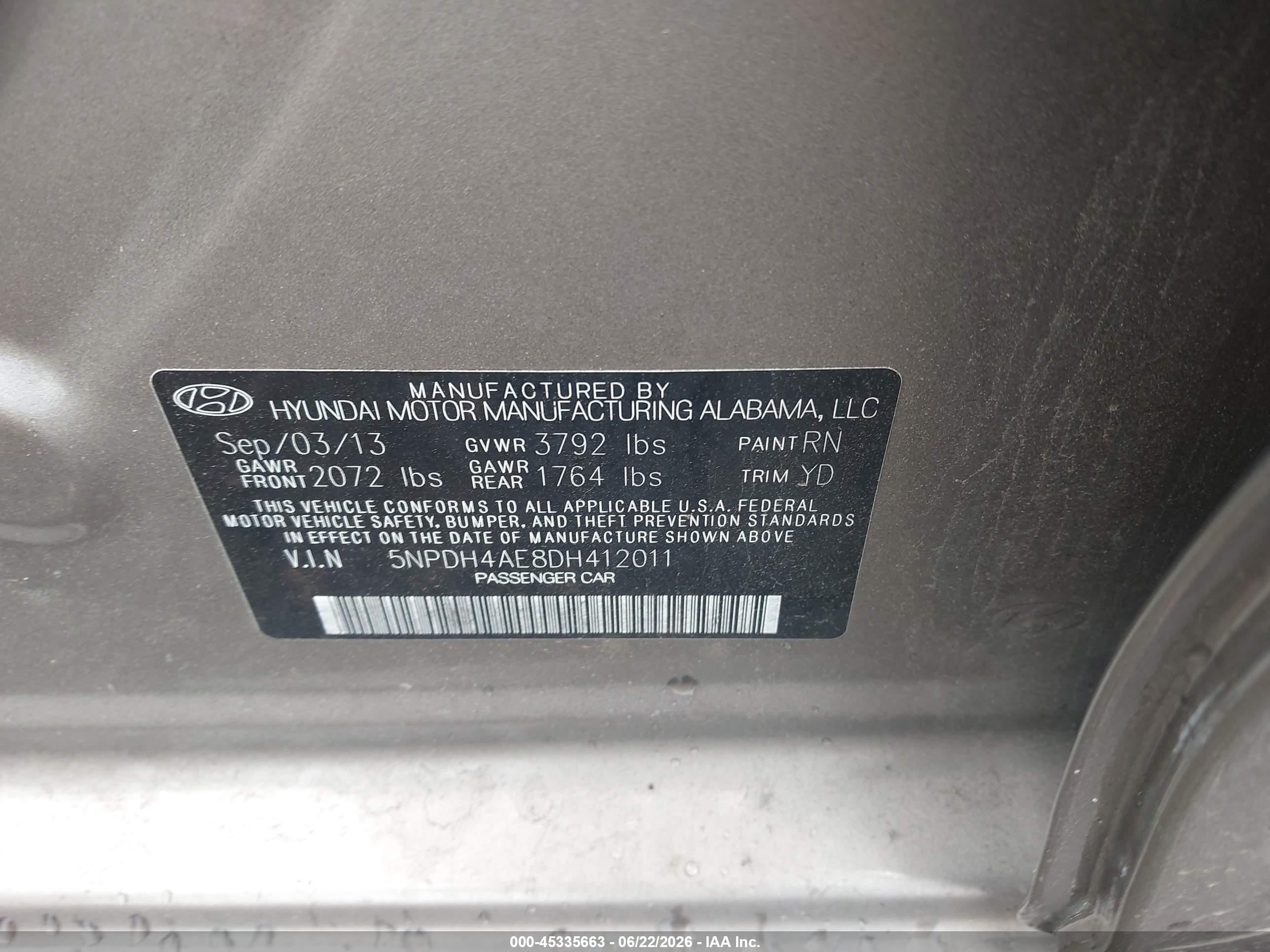 2013 Hyundai Elantra Gls Brown vin: 5NPDH4AE8DH412011