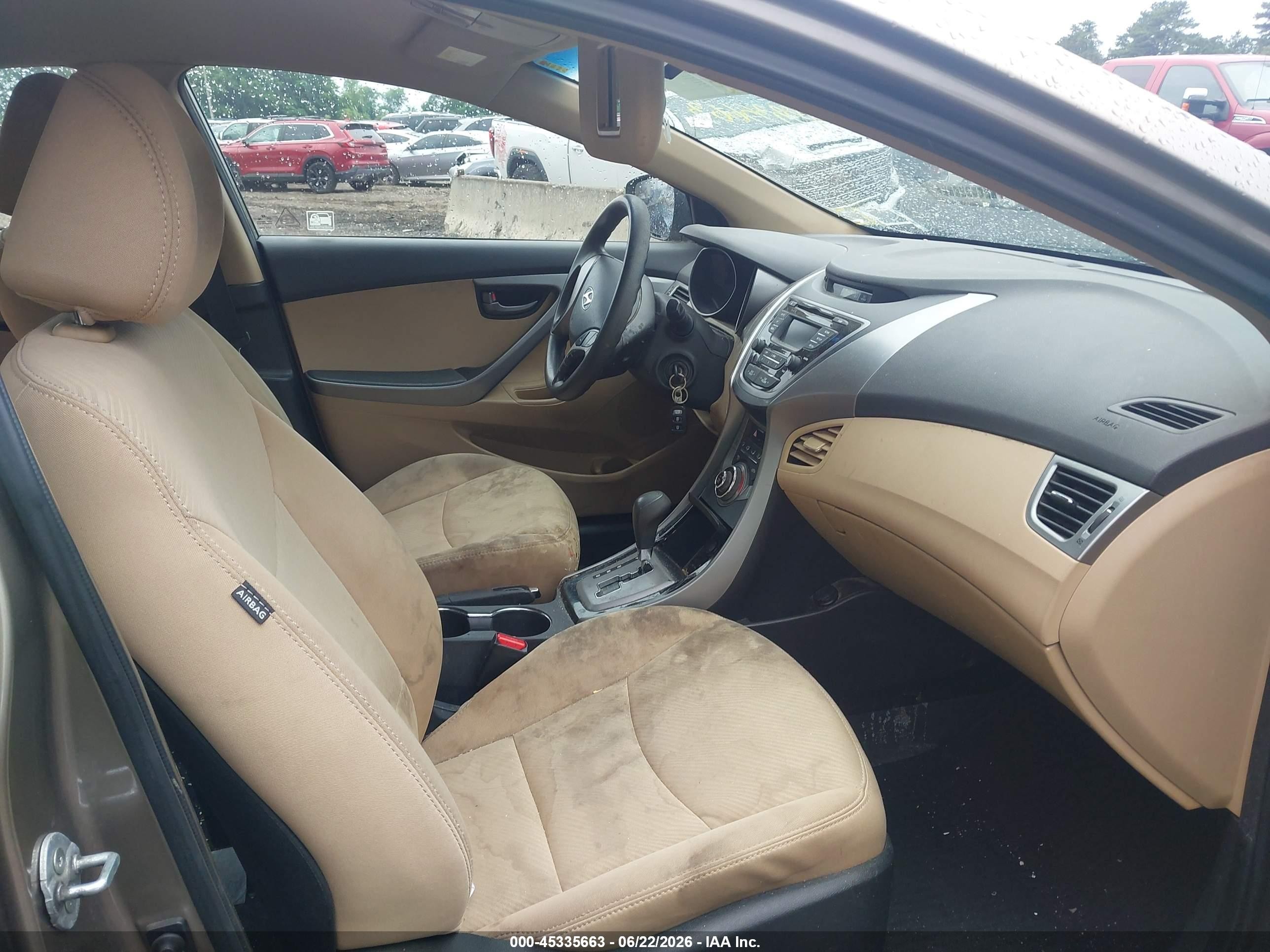 2013 Hyundai Elantra Gls Brown vin: 5NPDH4AE8DH412011