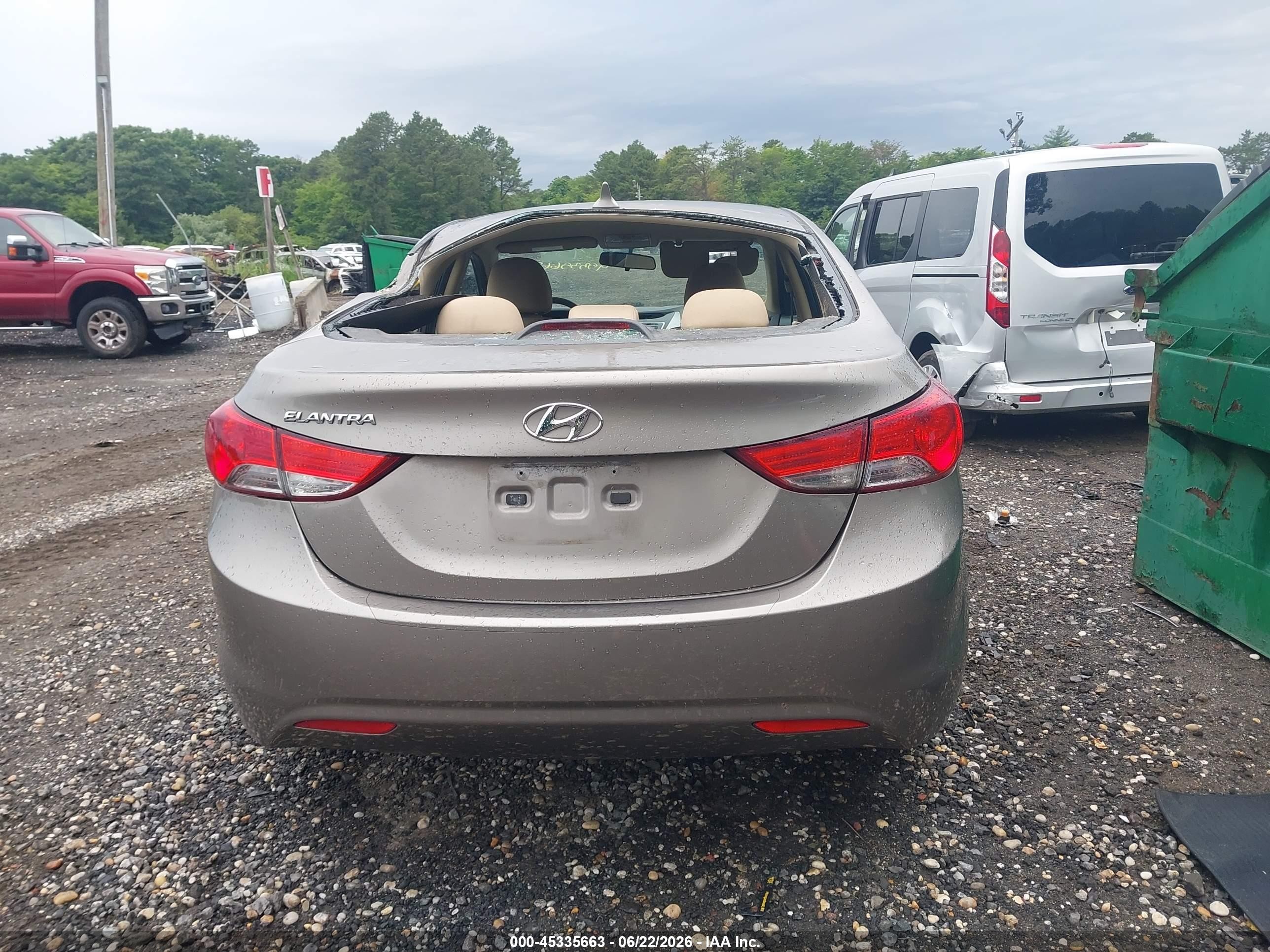 2013 Hyundai Elantra Gls Brown vin: 5NPDH4AE8DH412011
