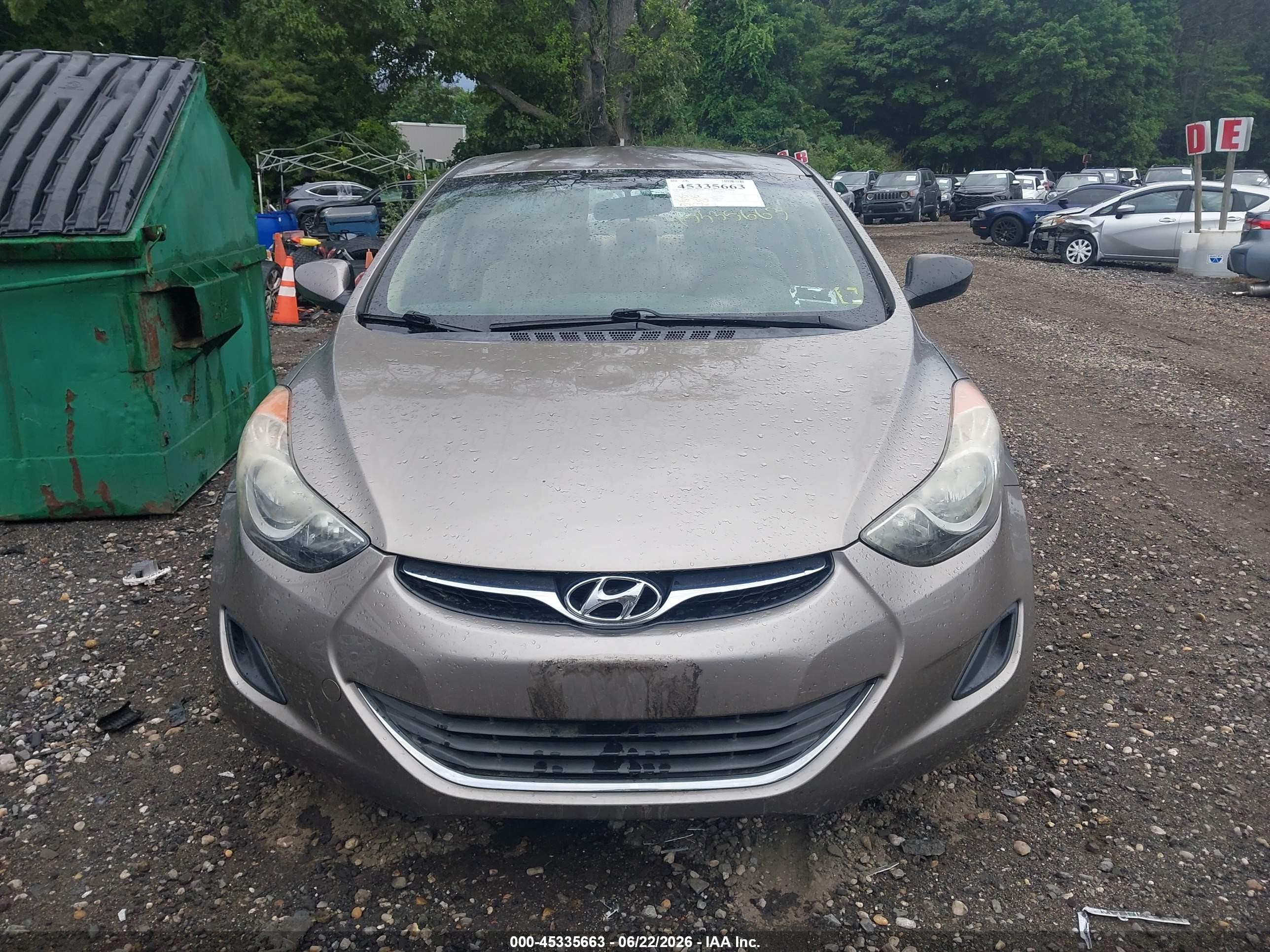 2013 Hyundai Elantra Gls Brown vin: 5NPDH4AE8DH412011
