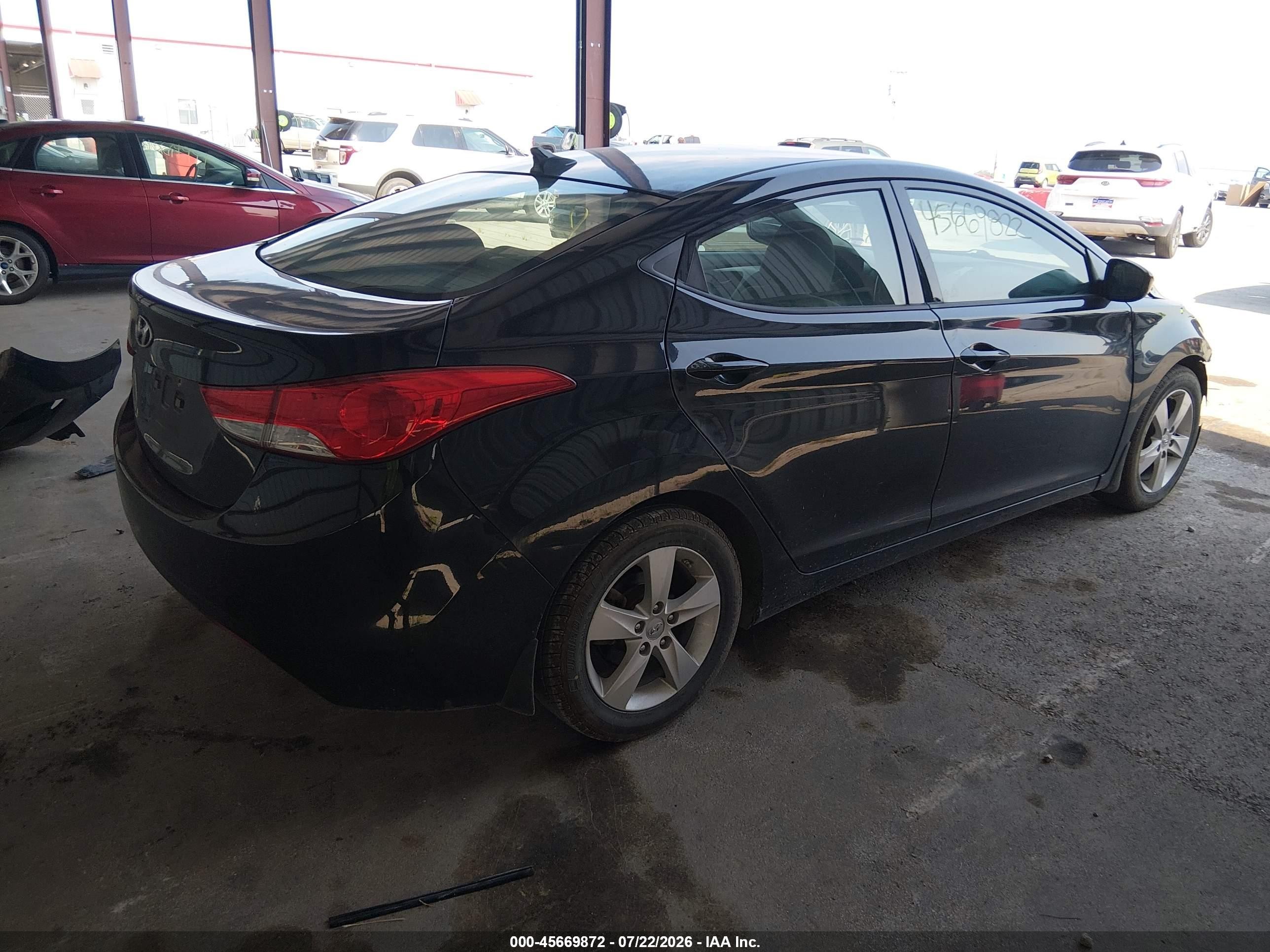 2013 Hyundai Elantra Gls Черный vin: 5NPDH4AE8DH412252