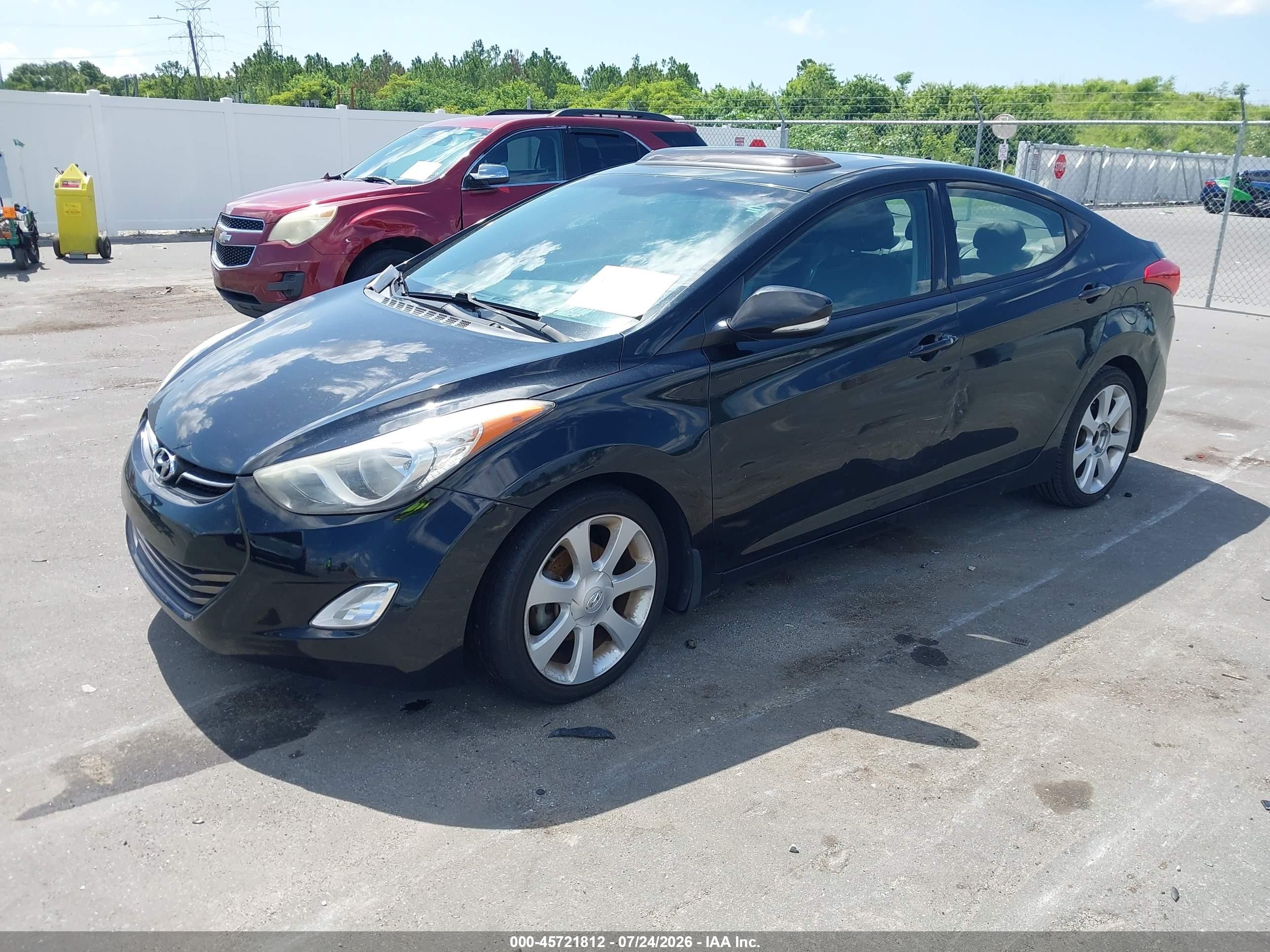 2013 Hyundai Elantra Limited Black vin: 5NPDH4AE8DH416382
