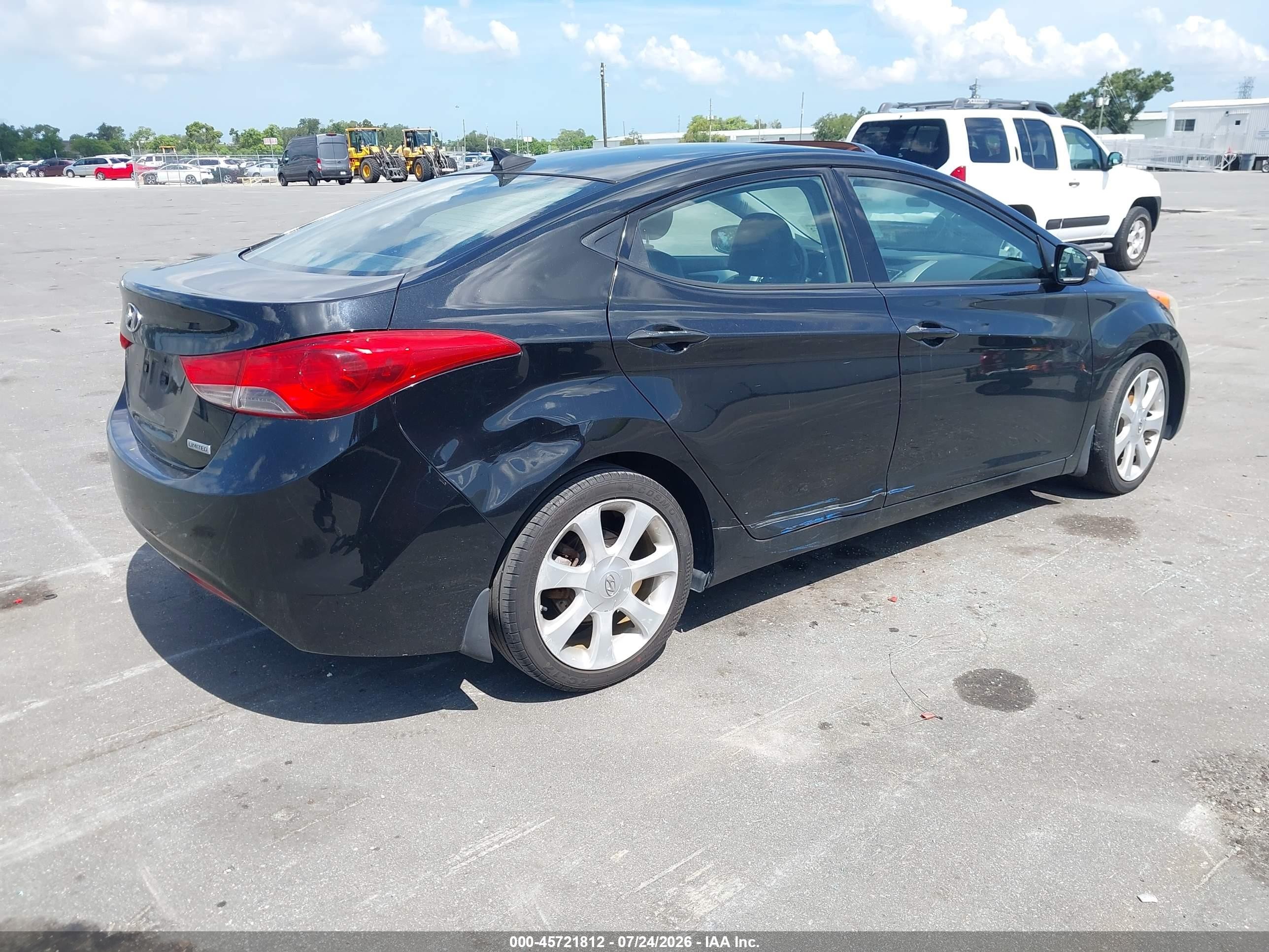 2013 Hyundai Elantra Limited Black vin: 5NPDH4AE8DH416382