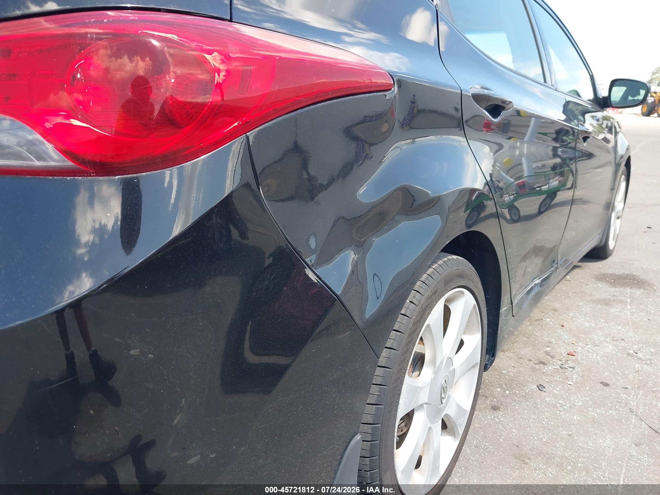 2013 Hyundai Elantra Limited Black vin: 5NPDH4AE8DH416382