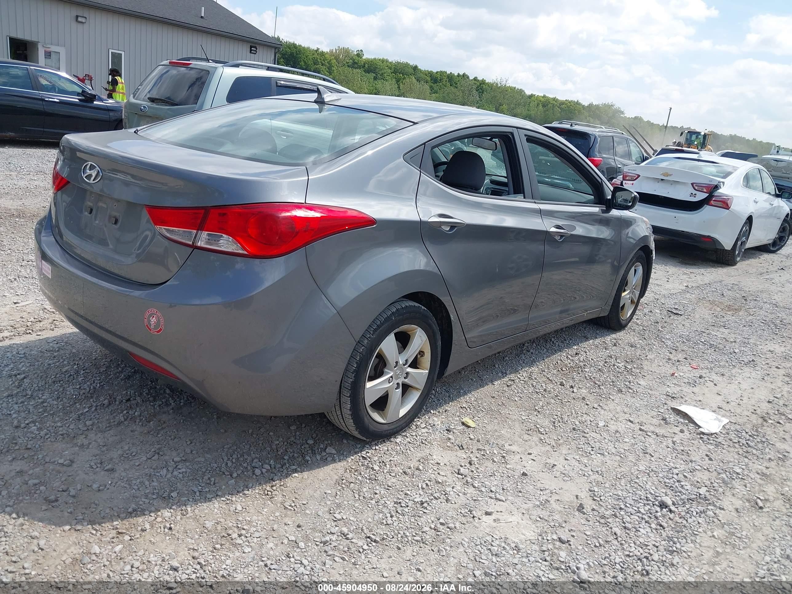 2013 Hyundai Elantra Gls Gray vin: 5NPDH4AE8DH419525