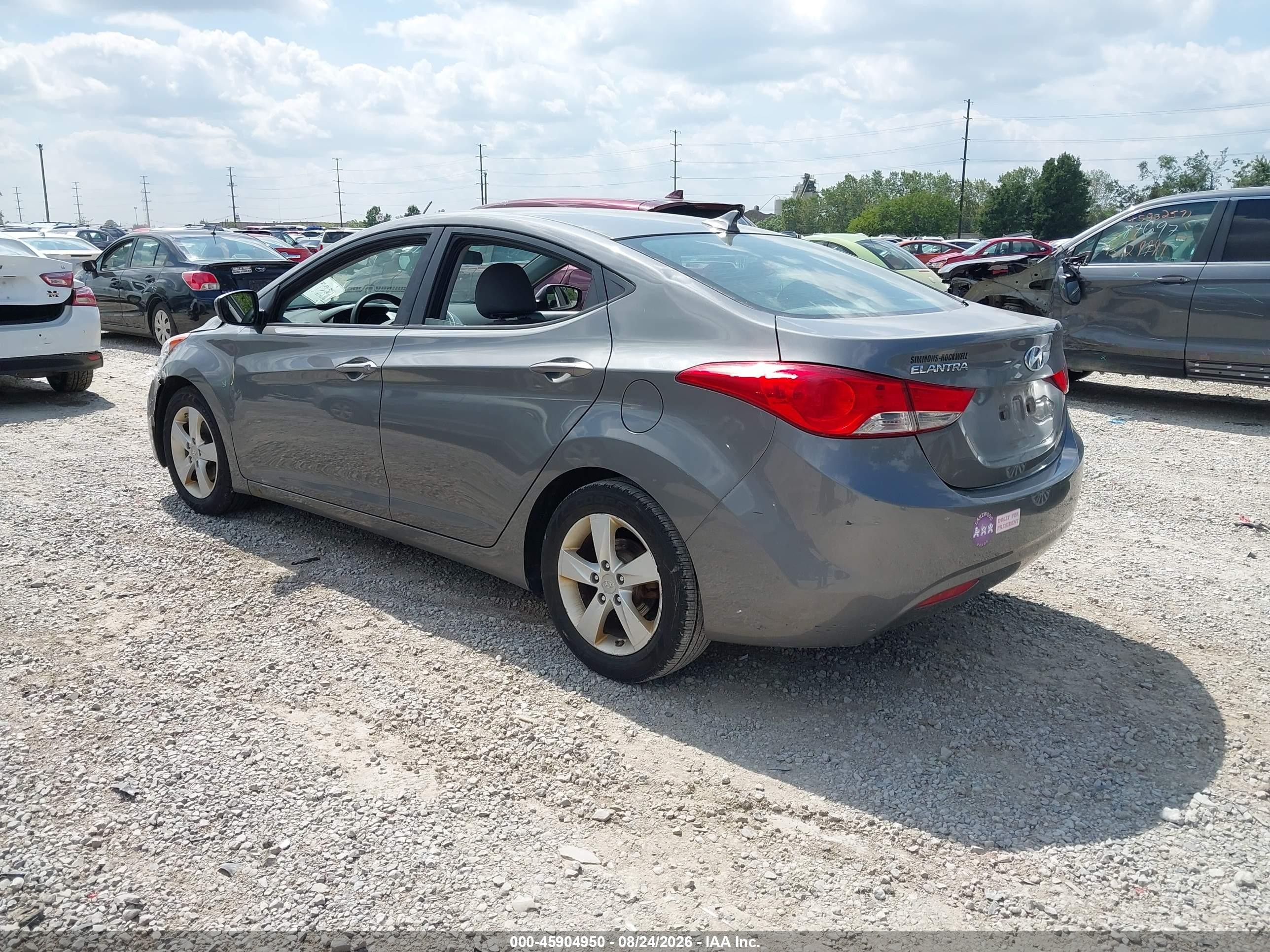 2013 Hyundai Elantra Gls Gray vin: 5NPDH4AE8DH419525