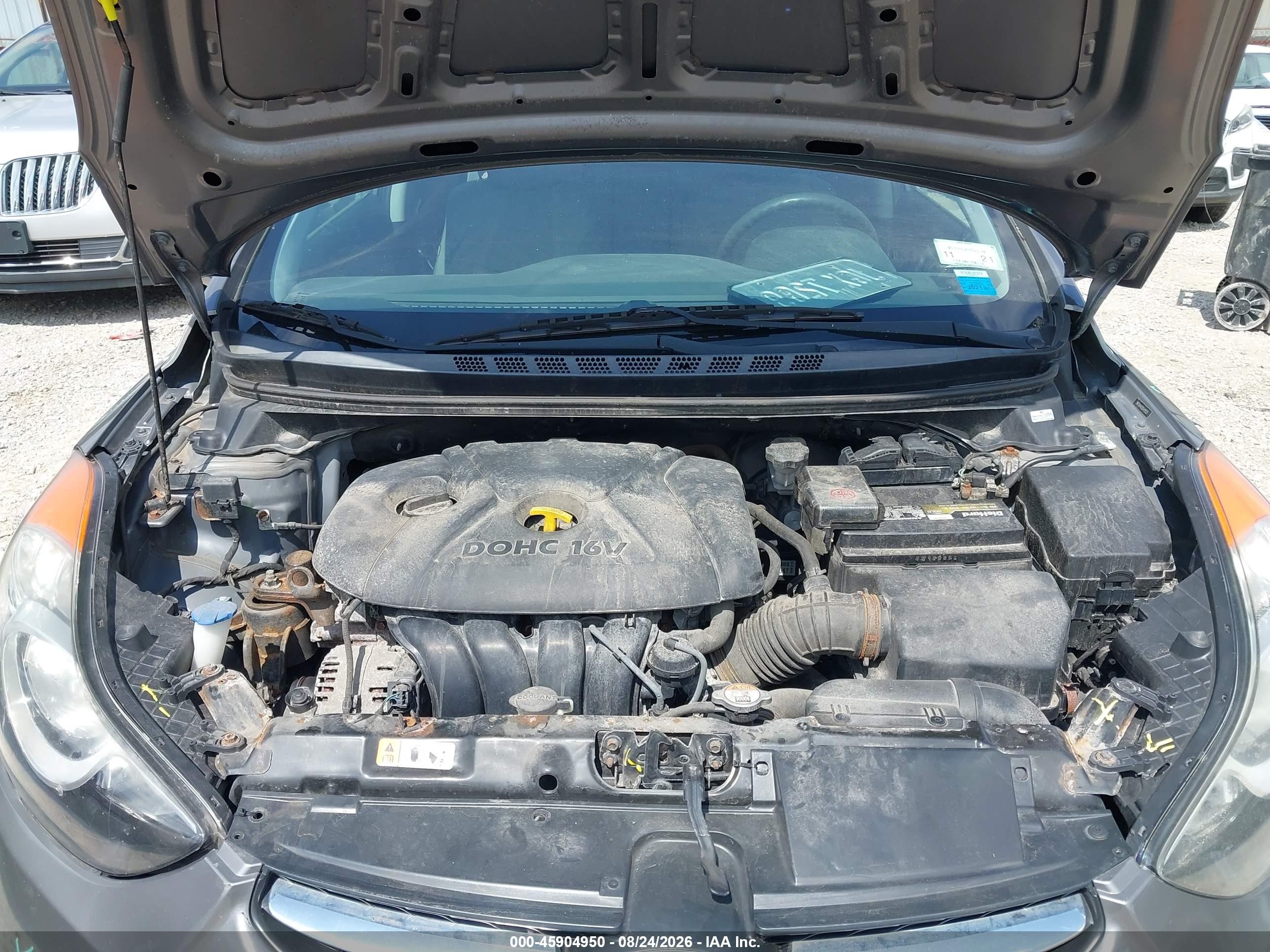 2013 Hyundai Elantra Gls Gray vin: 5NPDH4AE8DH419525