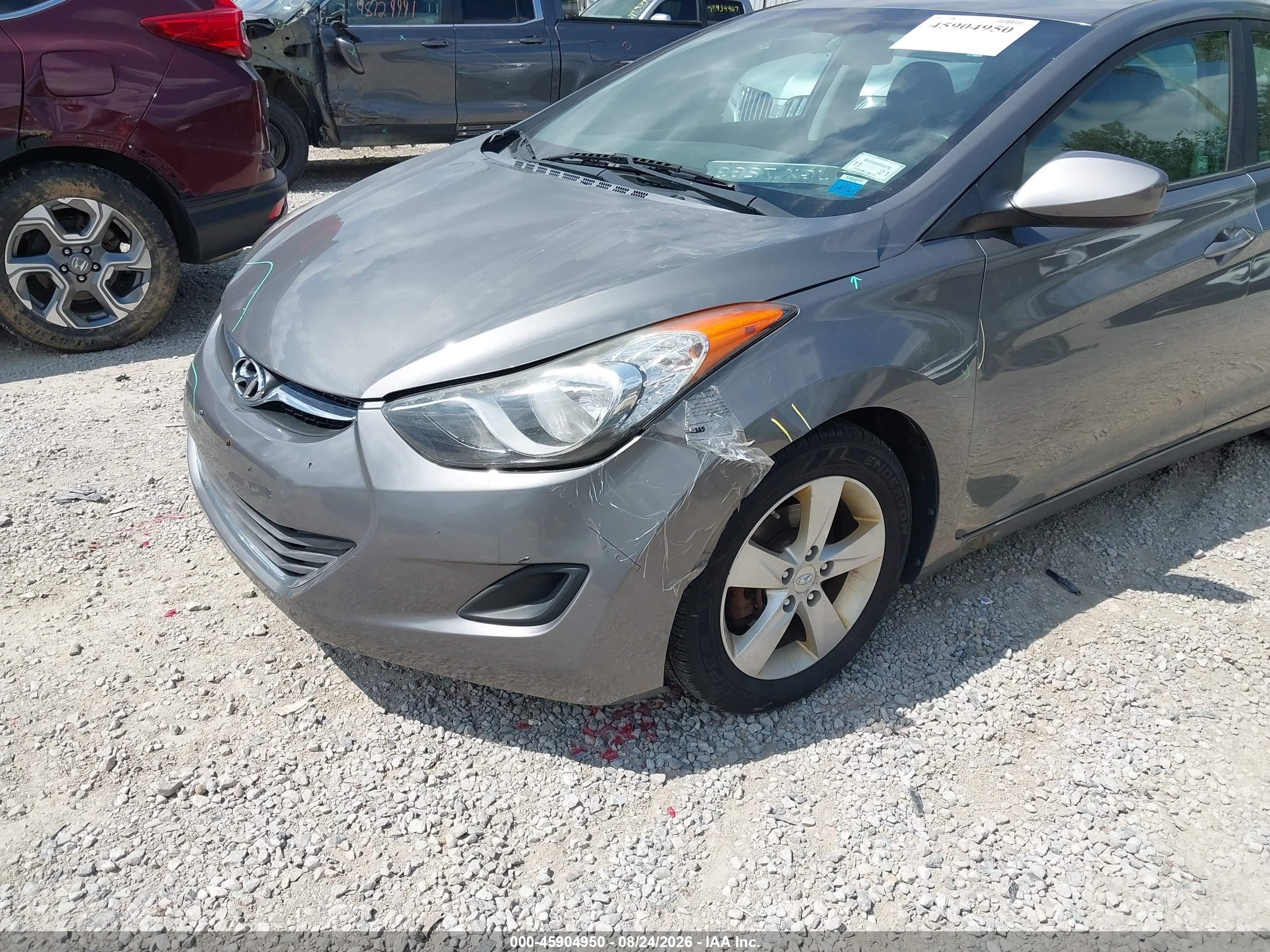2013 Hyundai Elantra Gls Gray vin: 5NPDH4AE8DH419525
