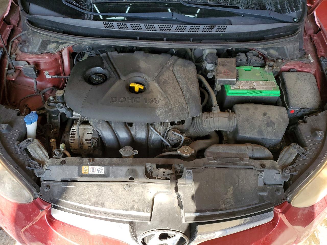 2013 Hyundai Elantra Gls Red vin: 5NPDH4AE8DH420478