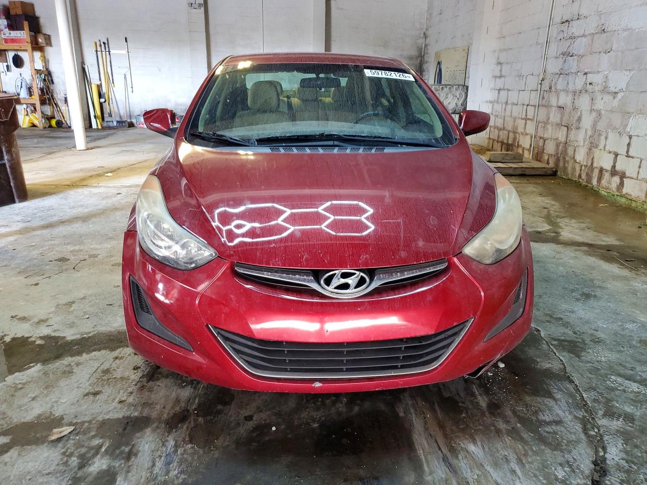 2013 Hyundai Elantra Gls Red vin: 5NPDH4AE8DH420478