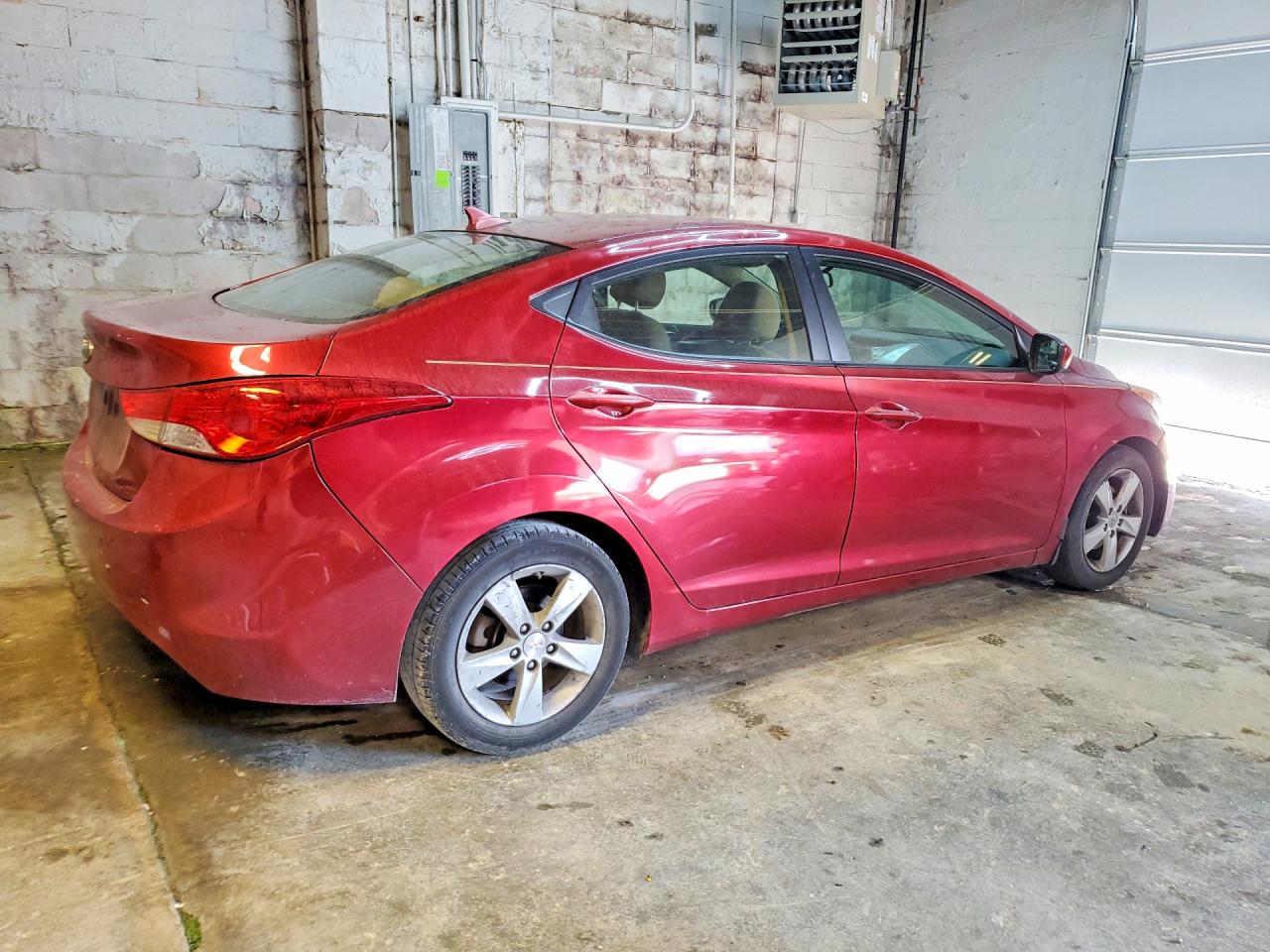2013 Hyundai Elantra Gls Red vin: 5NPDH4AE8DH420478