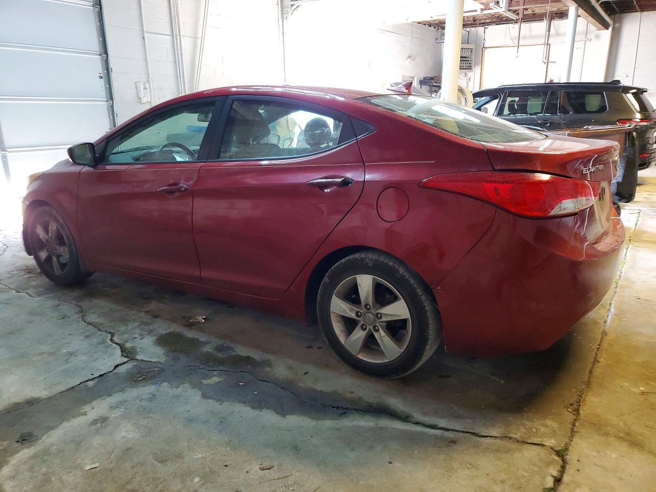 2013 Hyundai Elantra Gls Red vin: 5NPDH4AE8DH420478