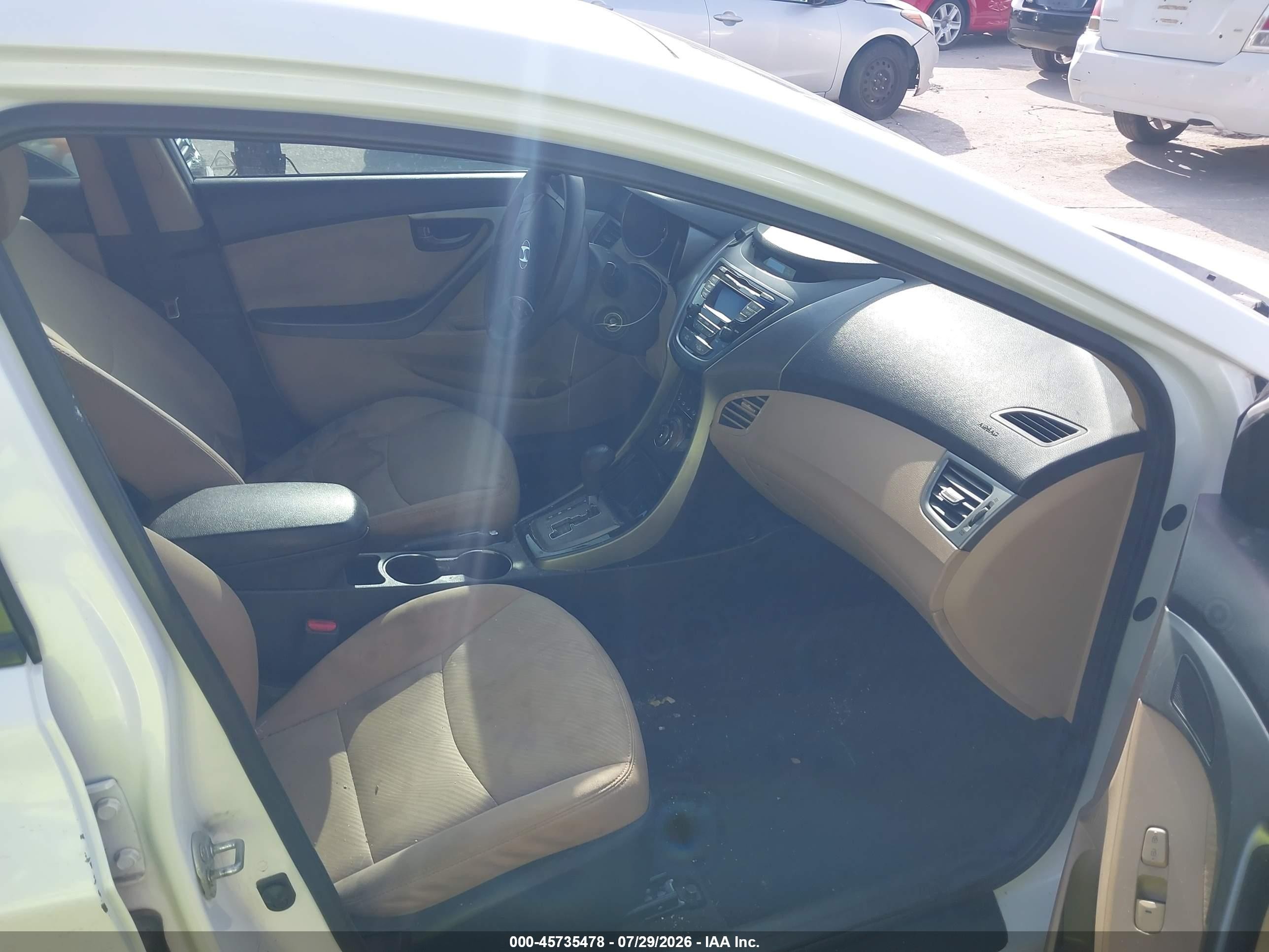 2013 Hyundai Elantra Gls White vin: 5NPDH4AE8DH423784