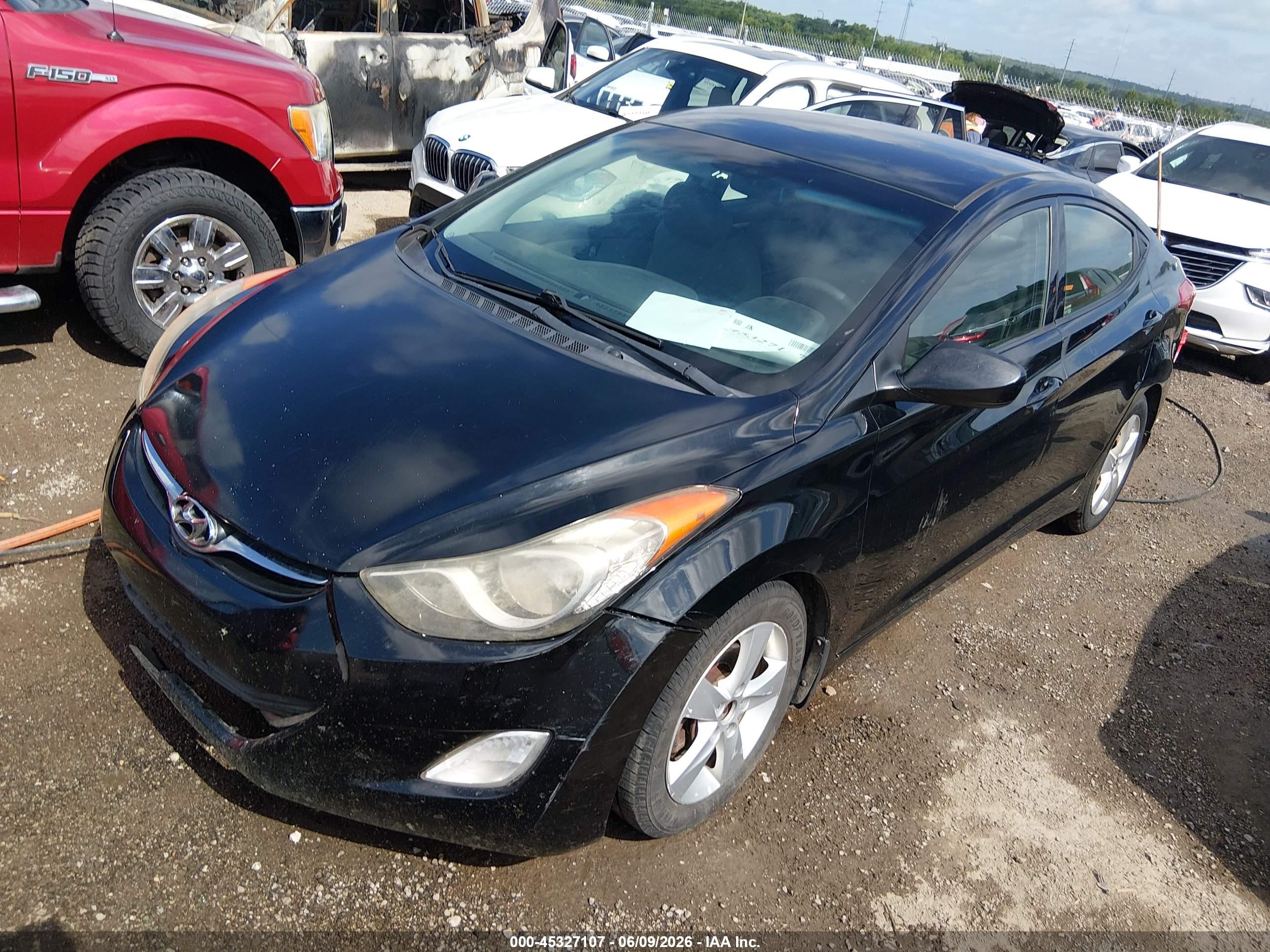 2013 Hyundai Elantra Gls Black vin: 5NPDH4AE8DH424157