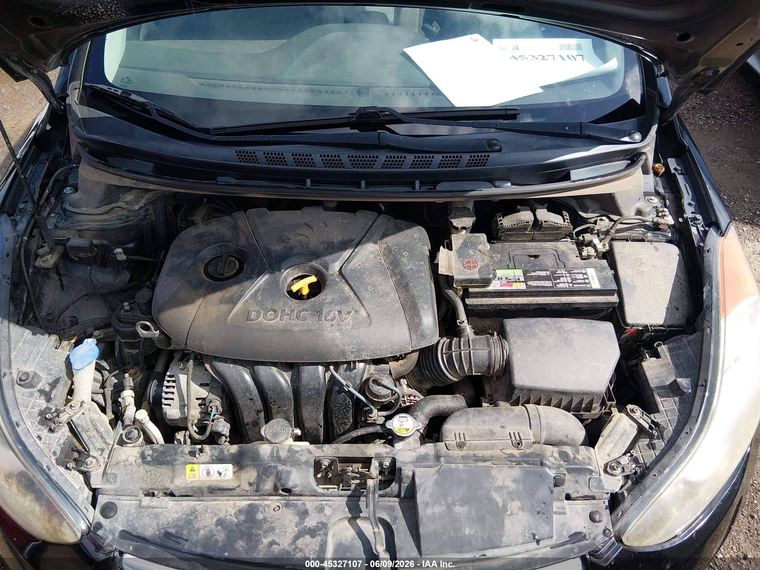 2013 Hyundai Elantra Gls Black vin: 5NPDH4AE8DH424157