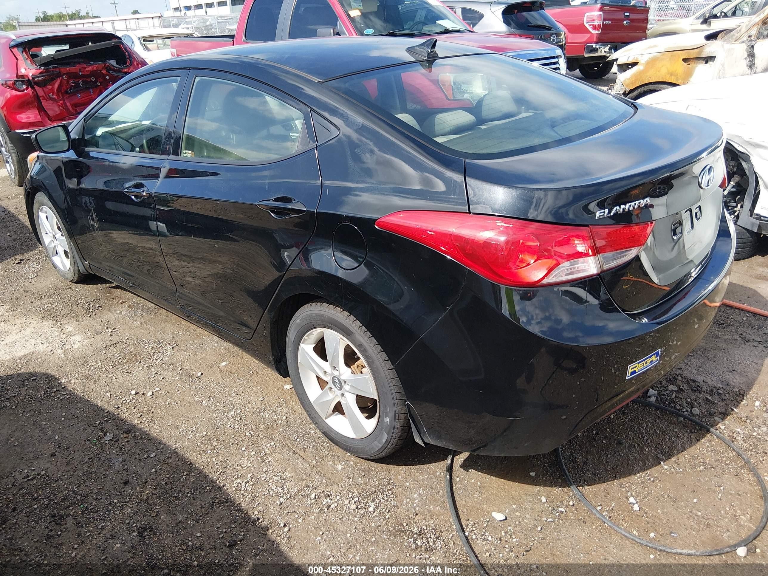 2013 Hyundai Elantra Gls Black vin: 5NPDH4AE8DH424157