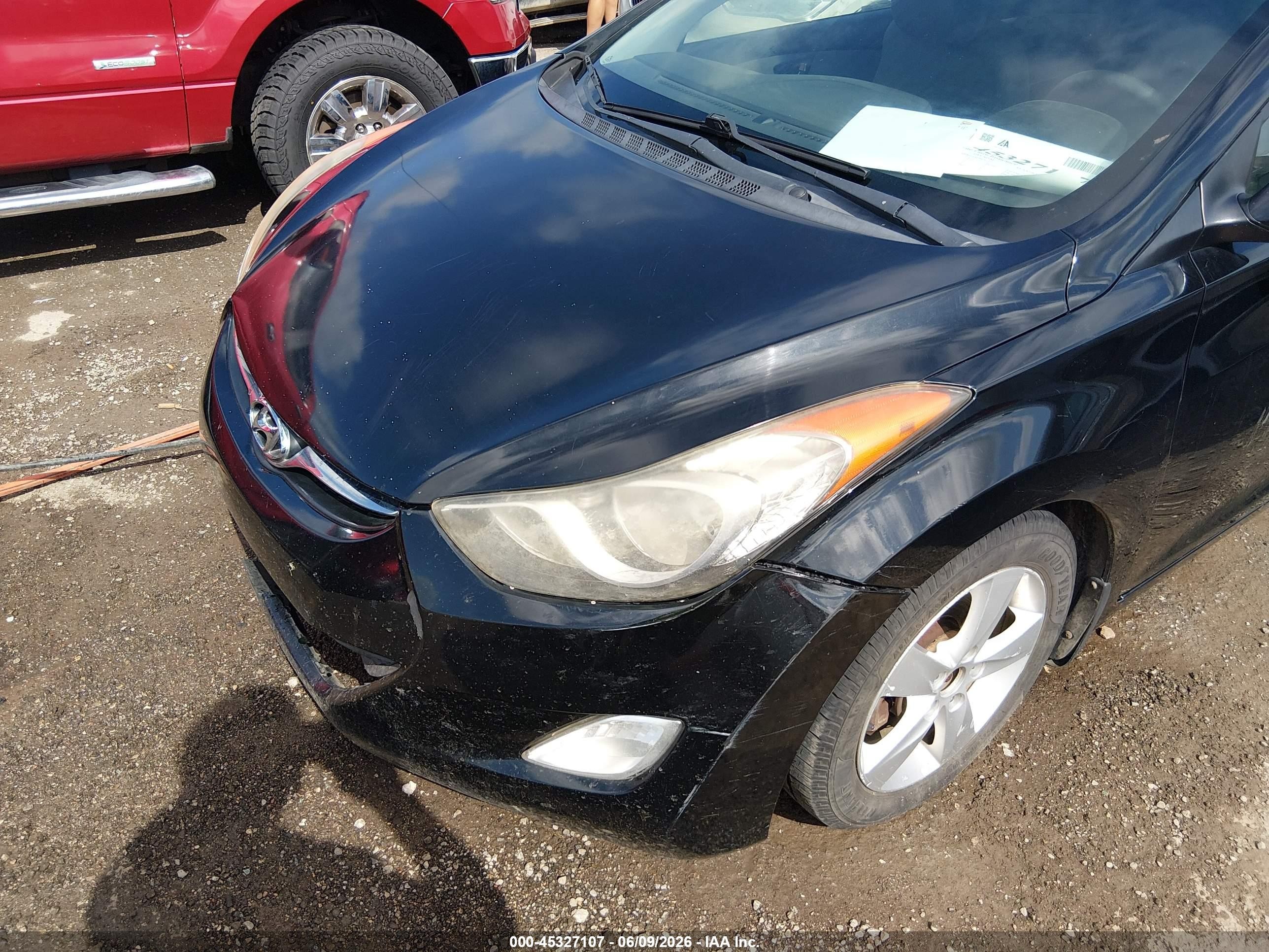 2013 Hyundai Elantra Gls Black vin: 5NPDH4AE8DH424157