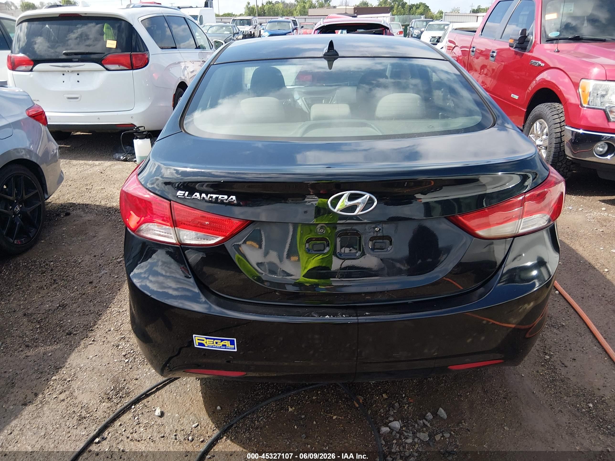 2013 Hyundai Elantra Gls Black vin: 5NPDH4AE8DH424157