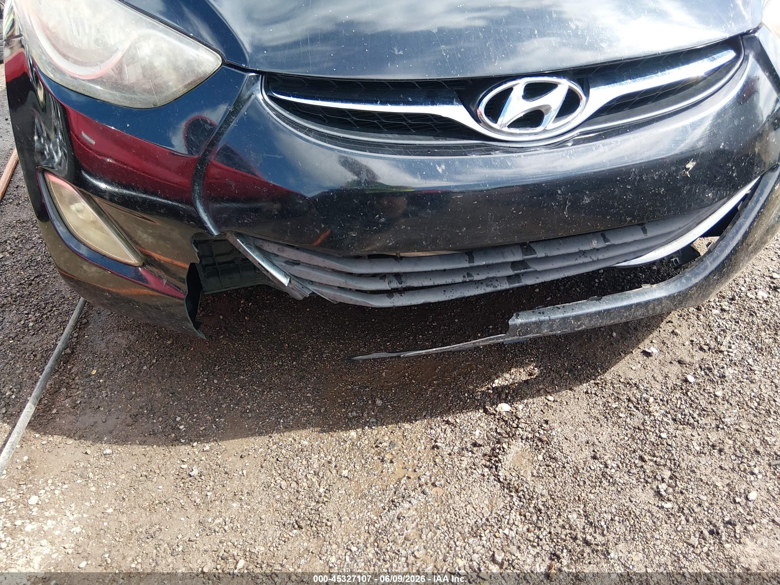 2013 Hyundai Elantra Gls Black vin: 5NPDH4AE8DH424157