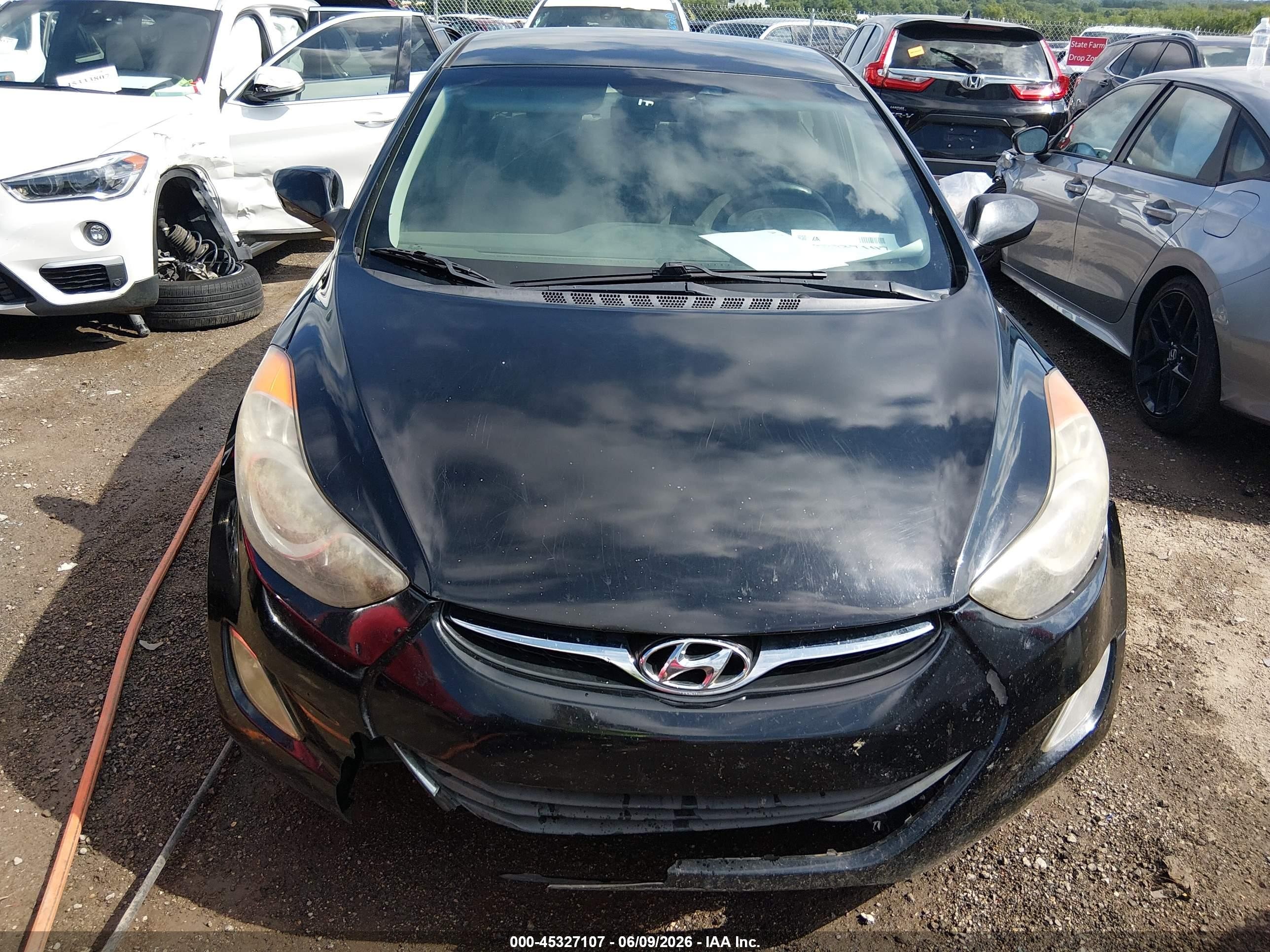 2013 Hyundai Elantra Gls Black vin: 5NPDH4AE8DH424157