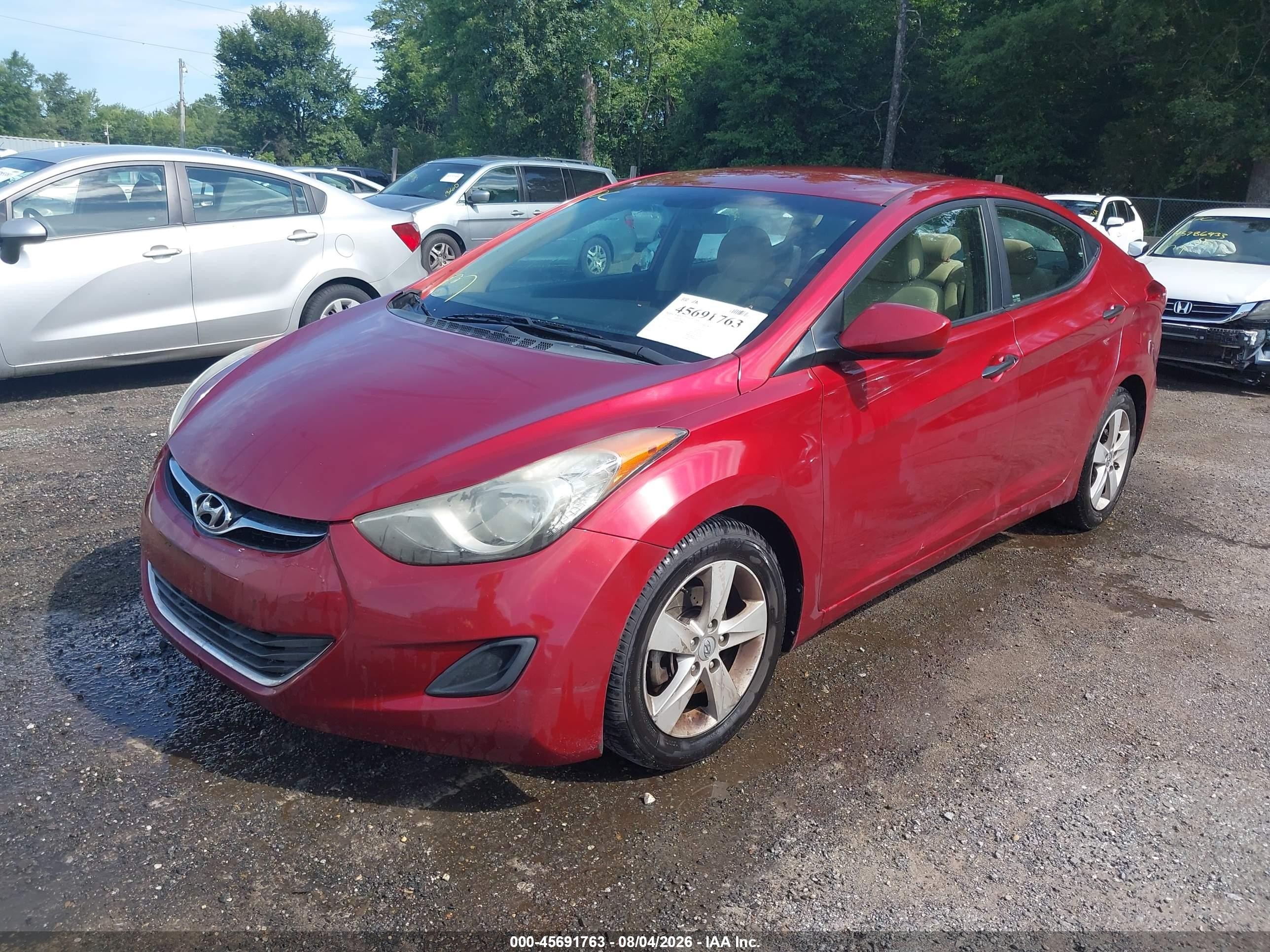2013 Hyundai Elantra Gls Красный vin: 5NPDH4AE8DH427964