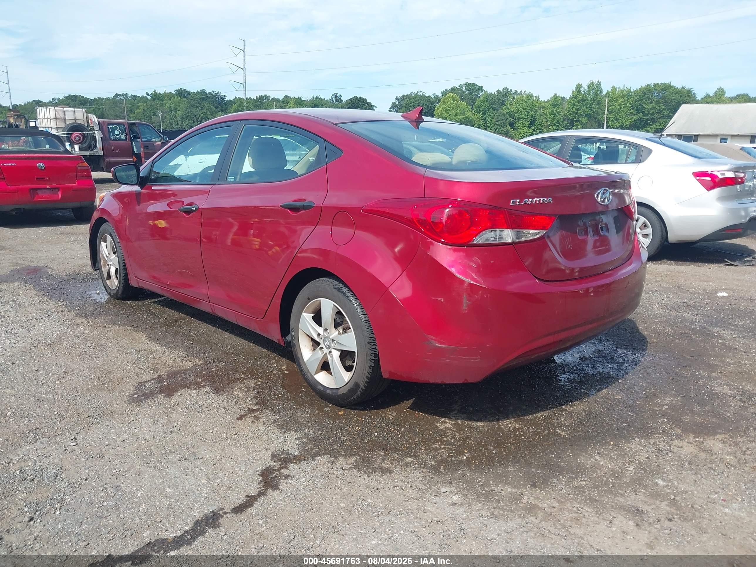 2013 Hyundai Elantra Gls Красный vin: 5NPDH4AE8DH427964