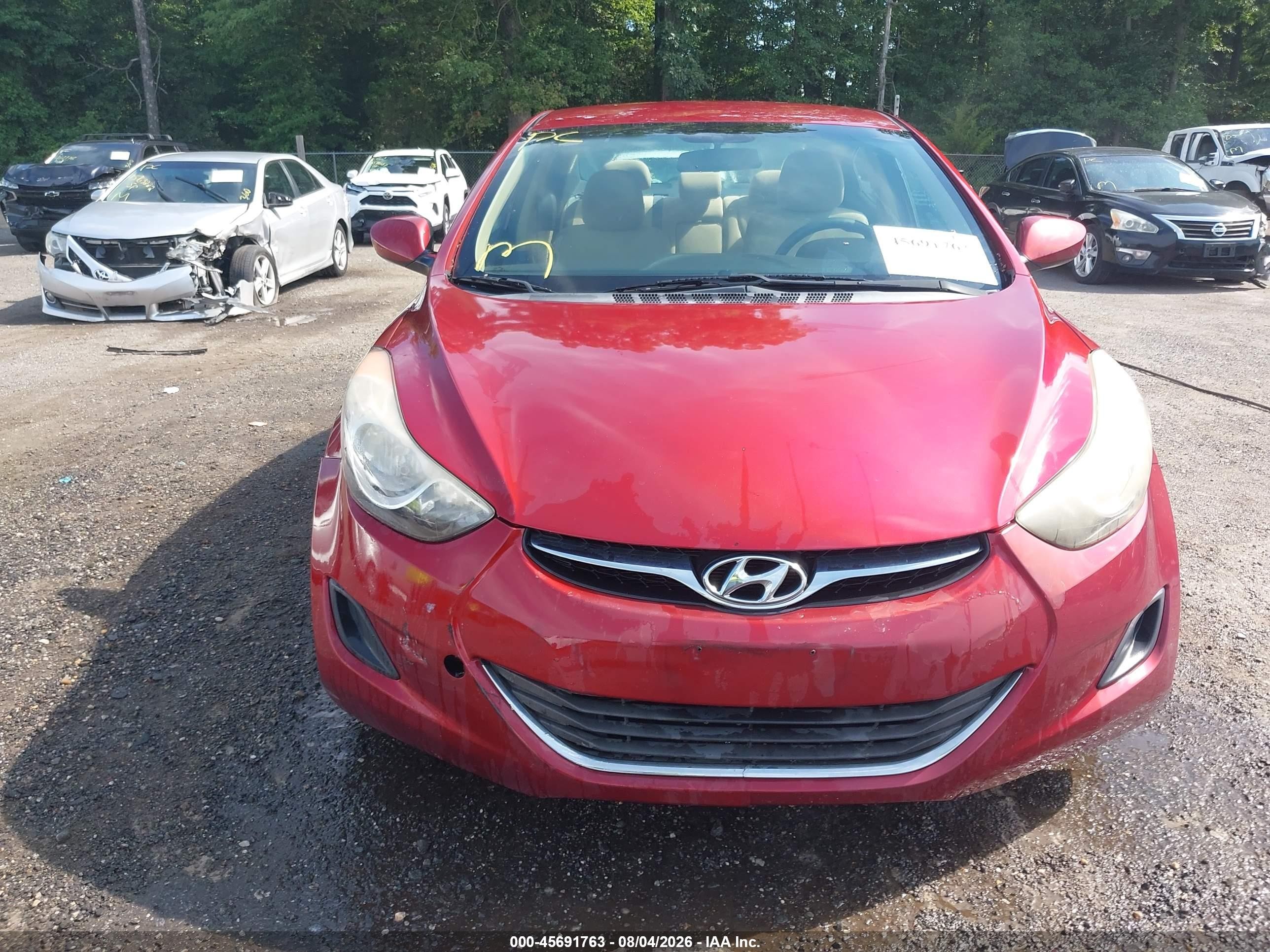 2013 Hyundai Elantra Gls Красный vin: 5NPDH4AE8DH427964