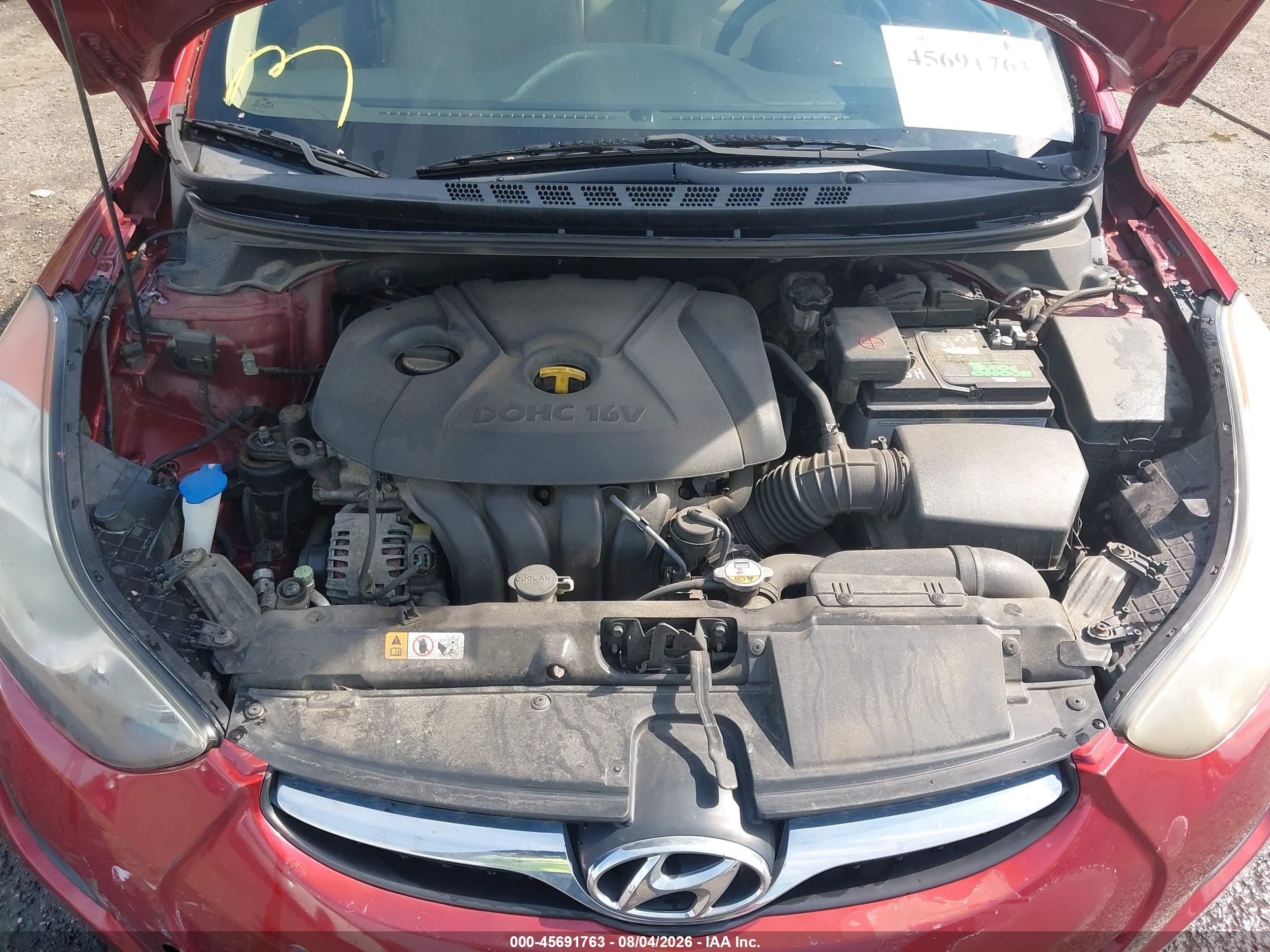 2013 Hyundai Elantra Gls Красный vin: 5NPDH4AE8DH427964