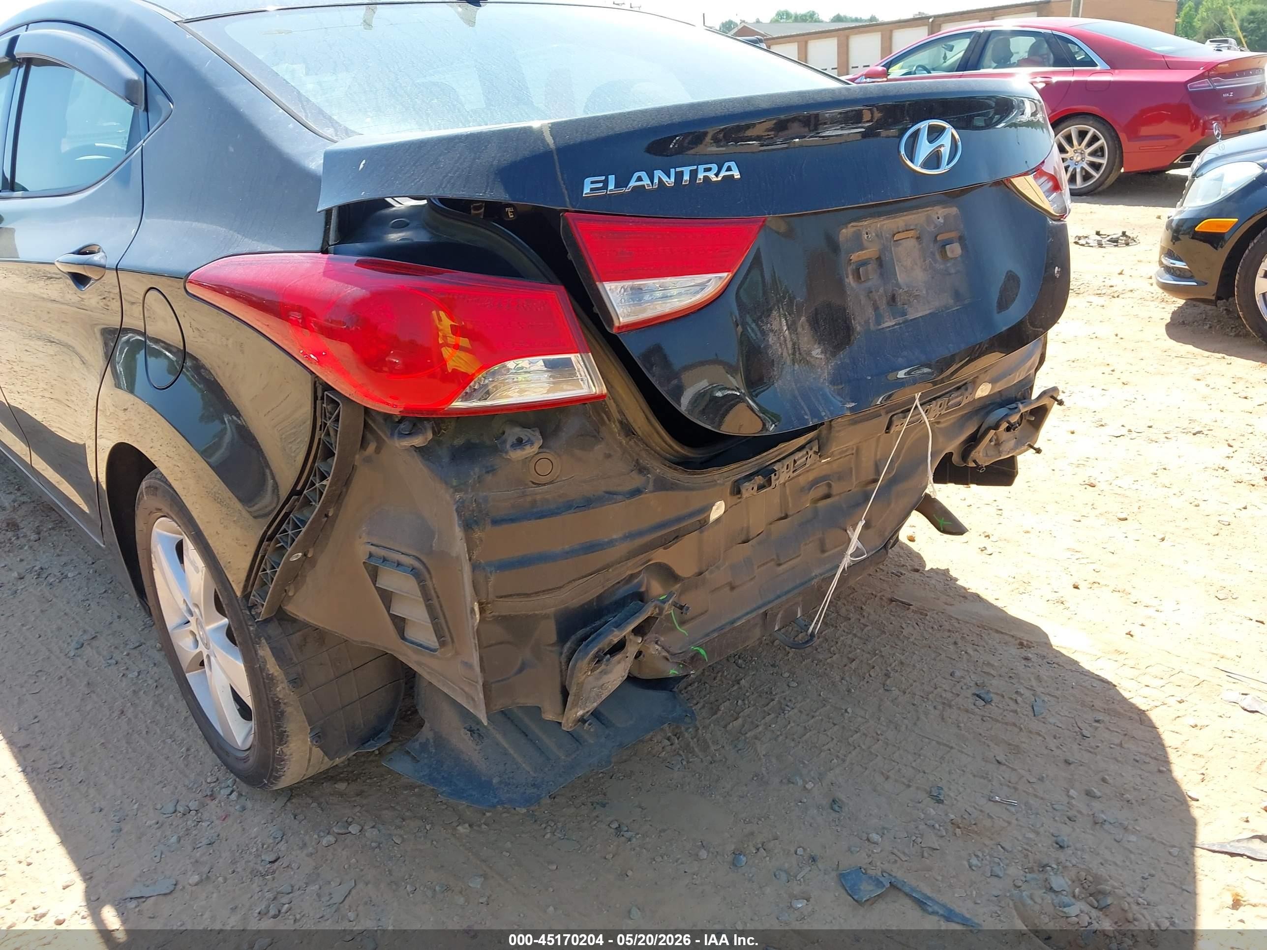 2013 Hyundai Elantra Gls Black vin: 5NPDH4AE8DH432176