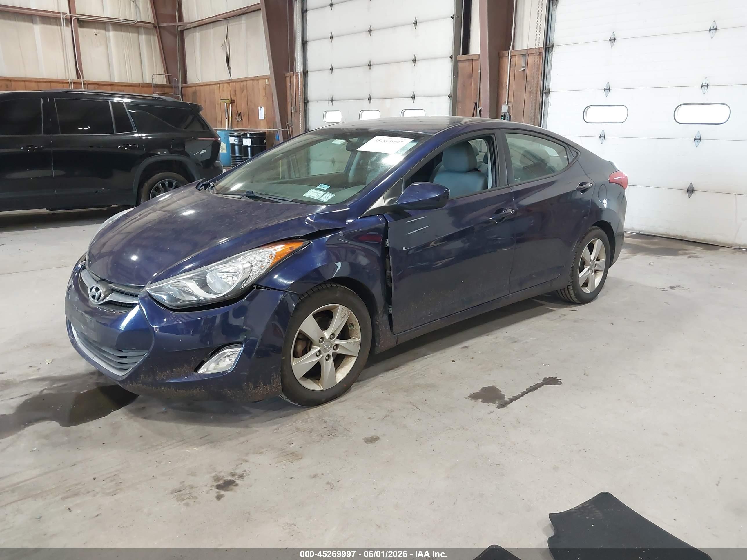 2013 Hyundai Elantra Gls Blue vin: 5NPDH4AE8DH434364