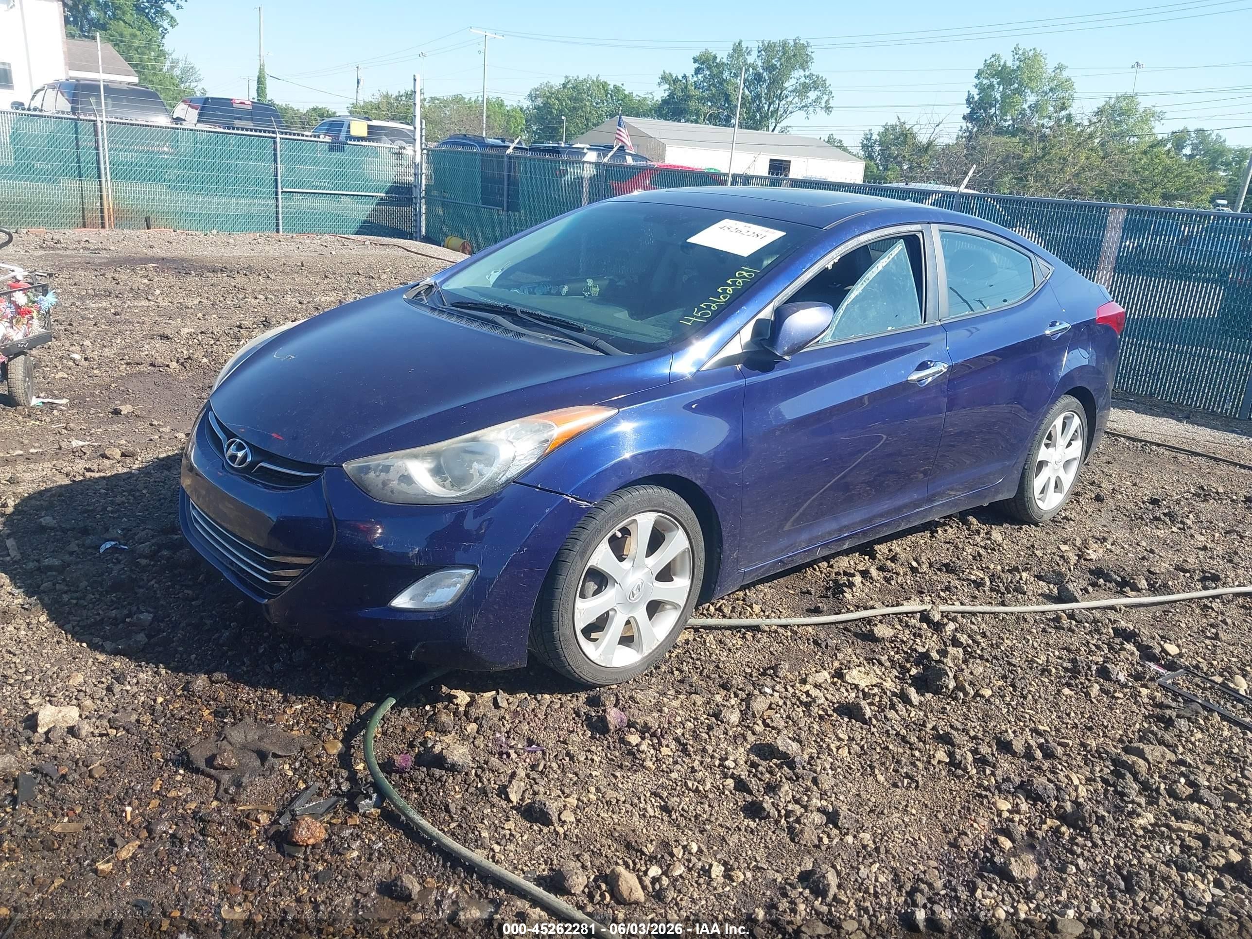 2013 Hyundai Elantra Limited Blue vin: 5NPDH4AE8DH436180