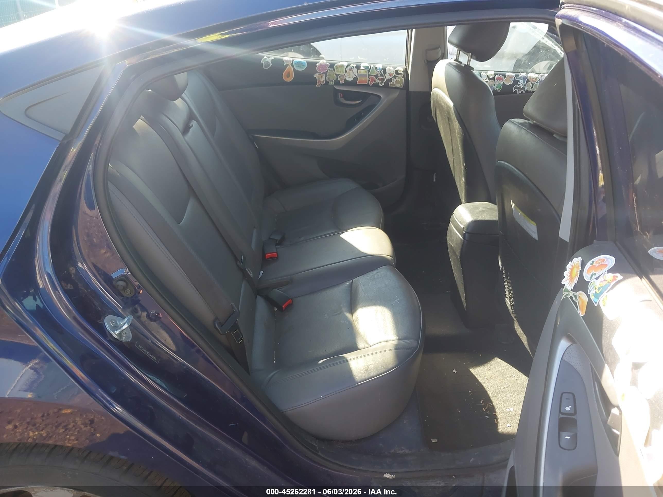 2013 Hyundai Elantra Limited Blue vin: 5NPDH4AE8DH436180