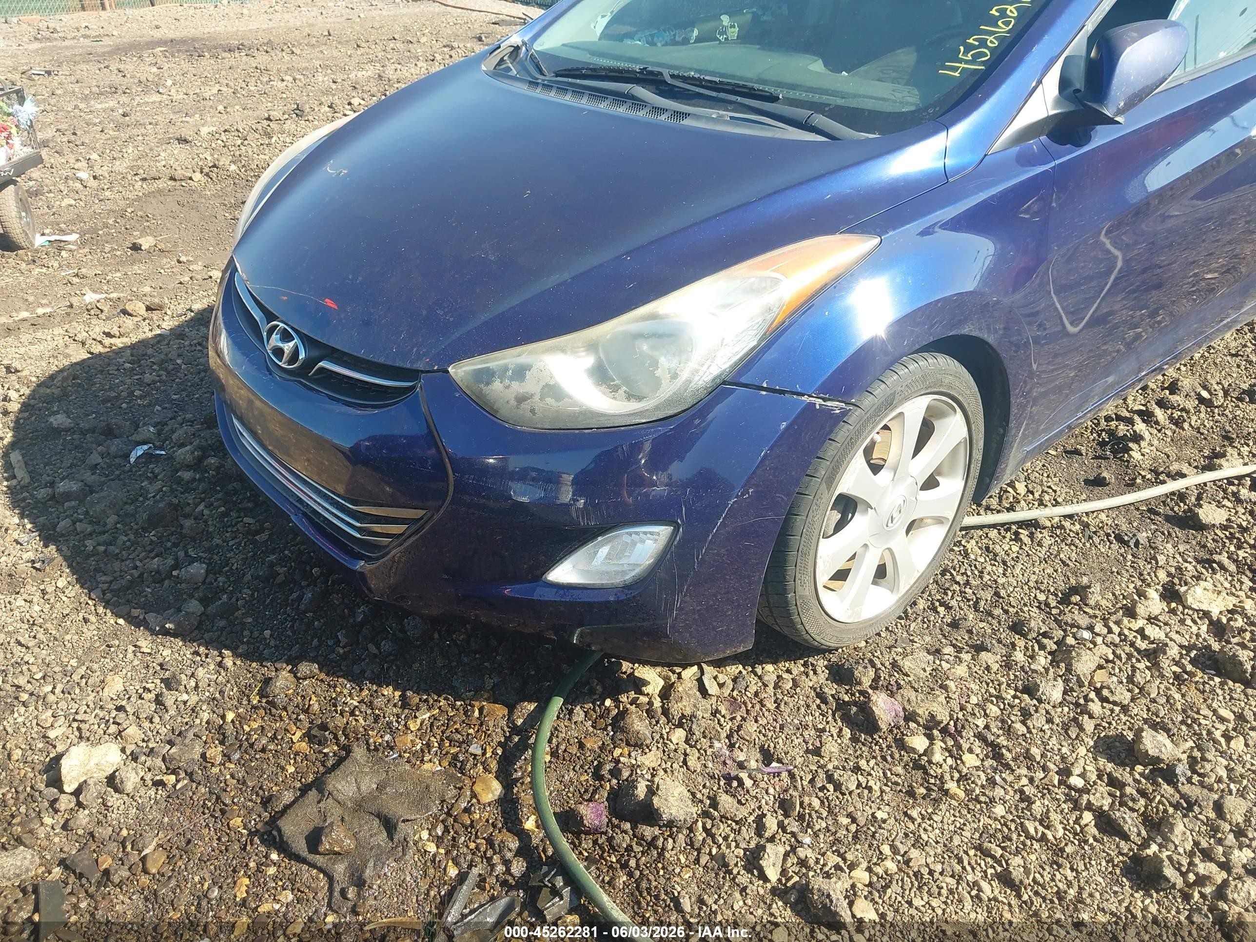 2013 Hyundai Elantra Limited Blue vin: 5NPDH4AE8DH436180