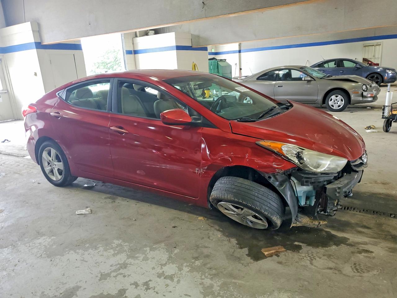 2013 Hyundai Elantra Gls Red vin: 5NPDH4AE8DH441220
