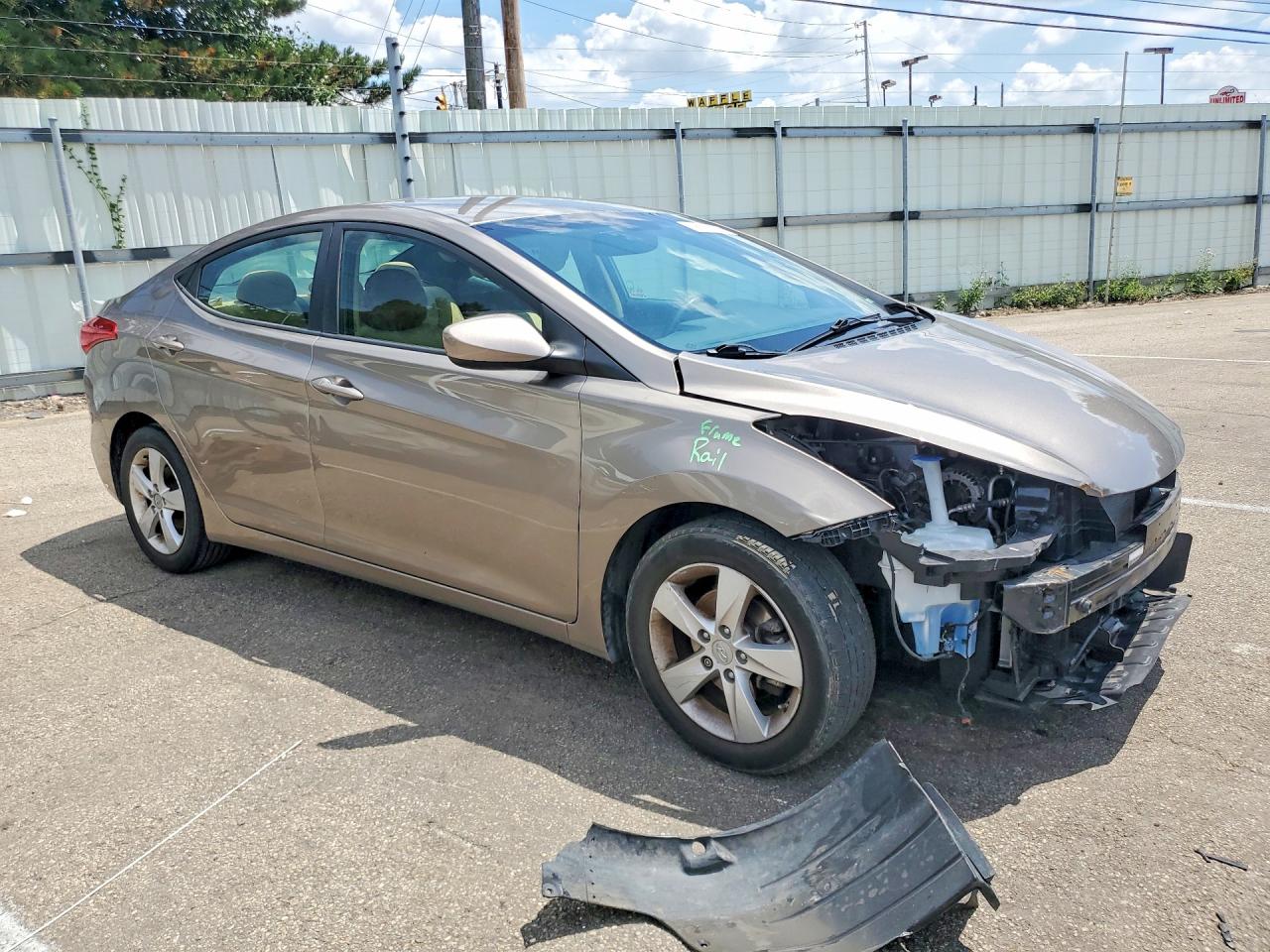 2013 Hyundai Elantra Gls Gray vin: 5NPDH4AE8DH442318