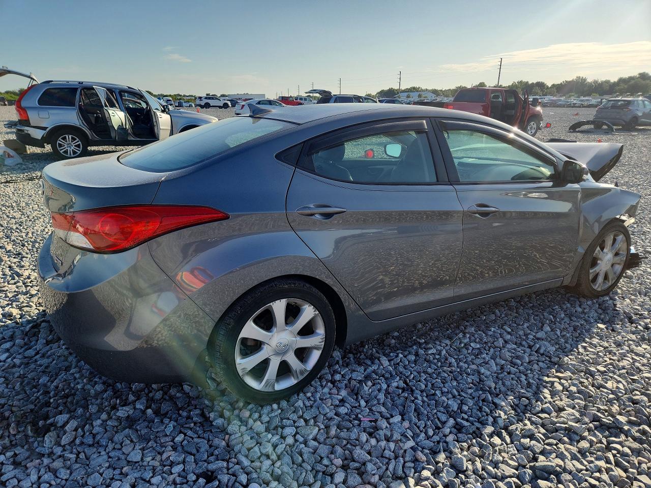 2013 Hyundai Elantra Limited Gray vin: 5NPDH4AE8DH443002