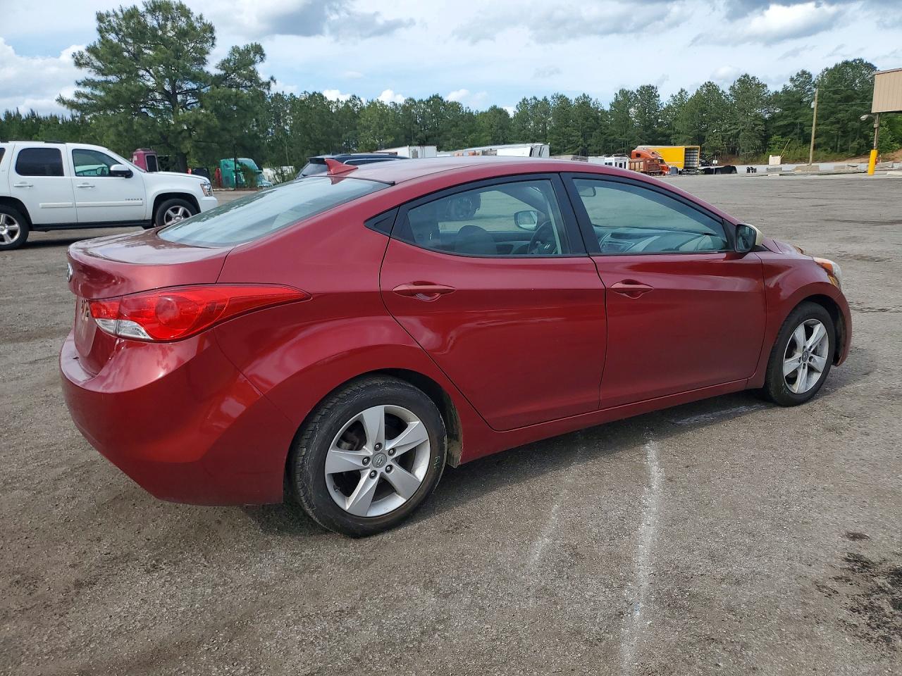 2013 Hyundai Elantra Gls Burgundy vin: 5NPDH4AE8DH443033