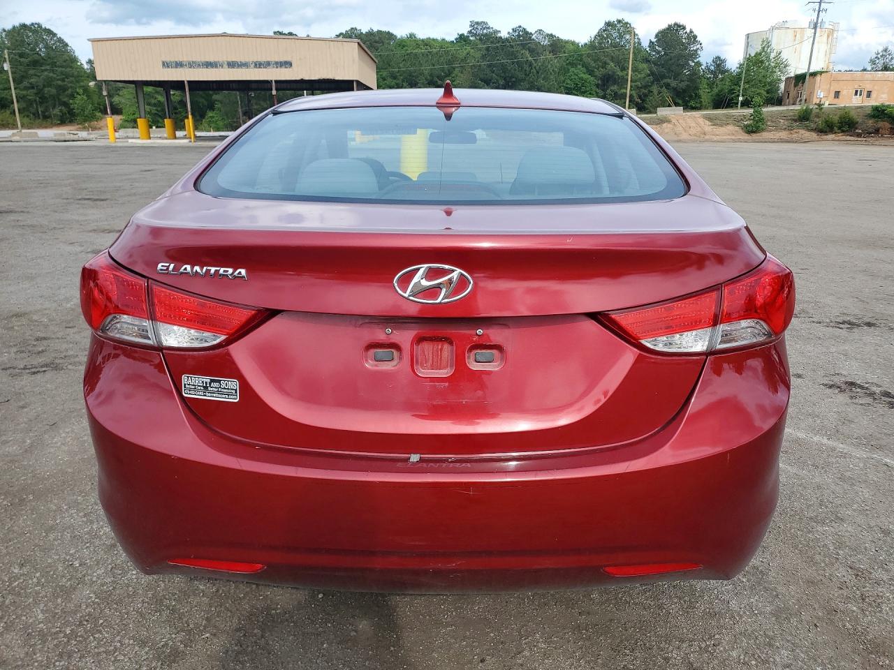 2013 Hyundai Elantra Gls Burgundy vin: 5NPDH4AE8DH443033