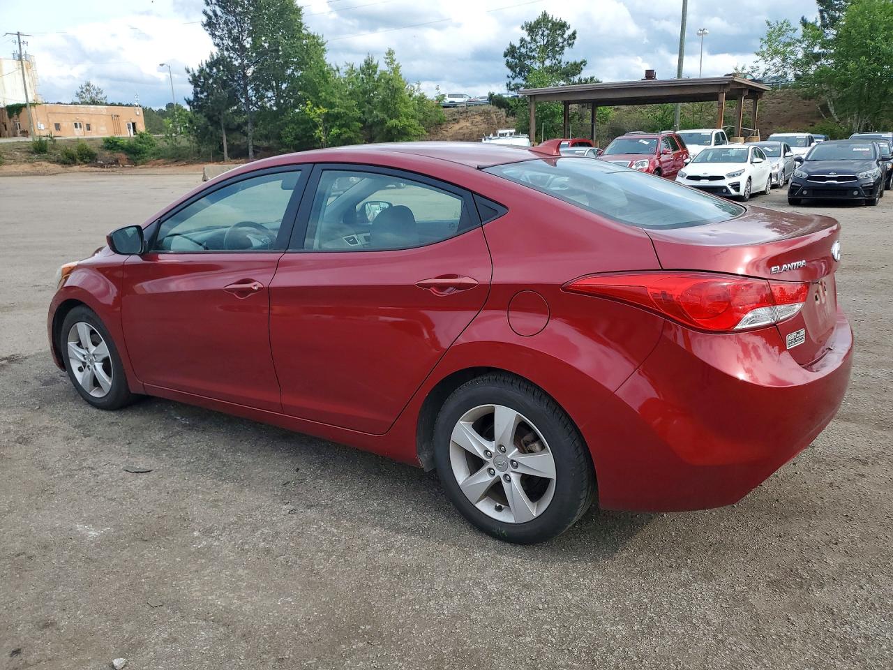 2013 Hyundai Elantra Gls Burgundy vin: 5NPDH4AE8DH443033
