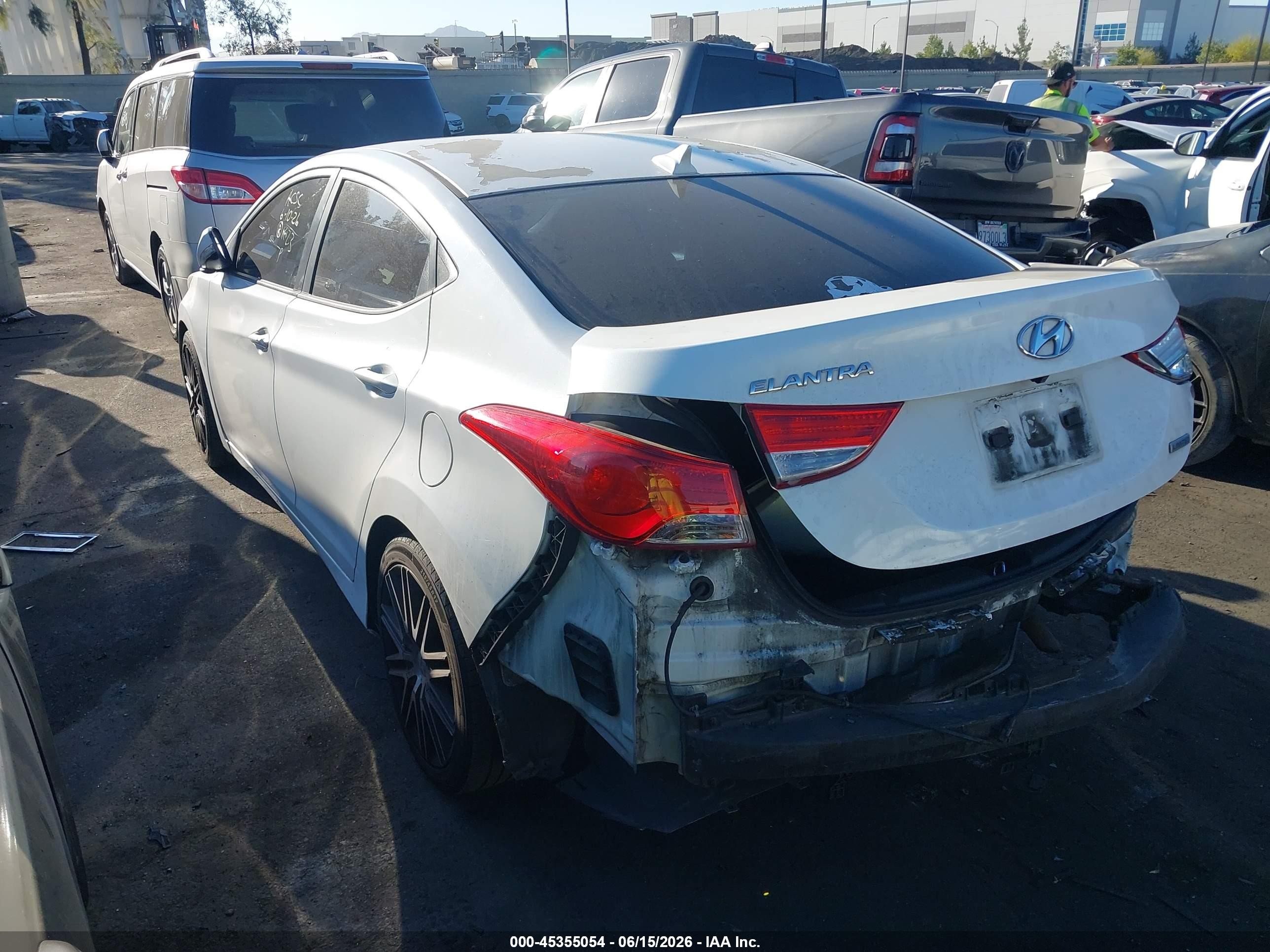 2013 Hyundai Elantra Limited White vin: 5NPDH4AE8DH450144