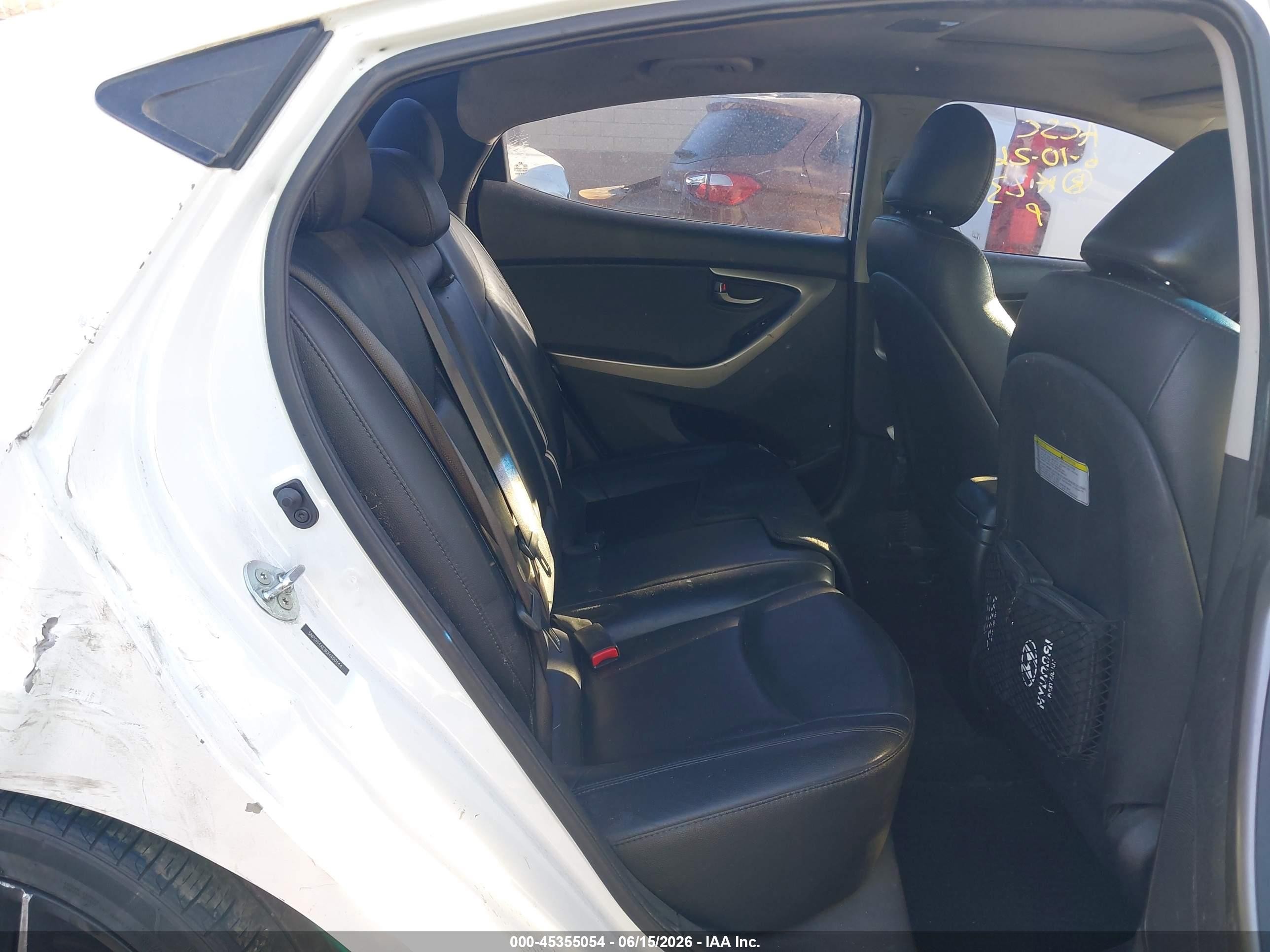 2013 Hyundai Elantra Limited White vin: 5NPDH4AE8DH450144