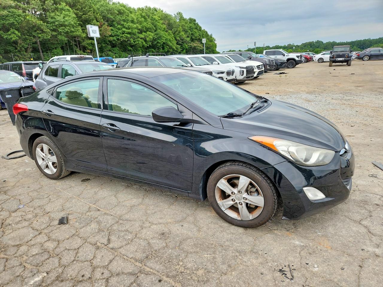 2013 Hyundai Elantra Gls Black vin: 5NPDH4AE8DH454985