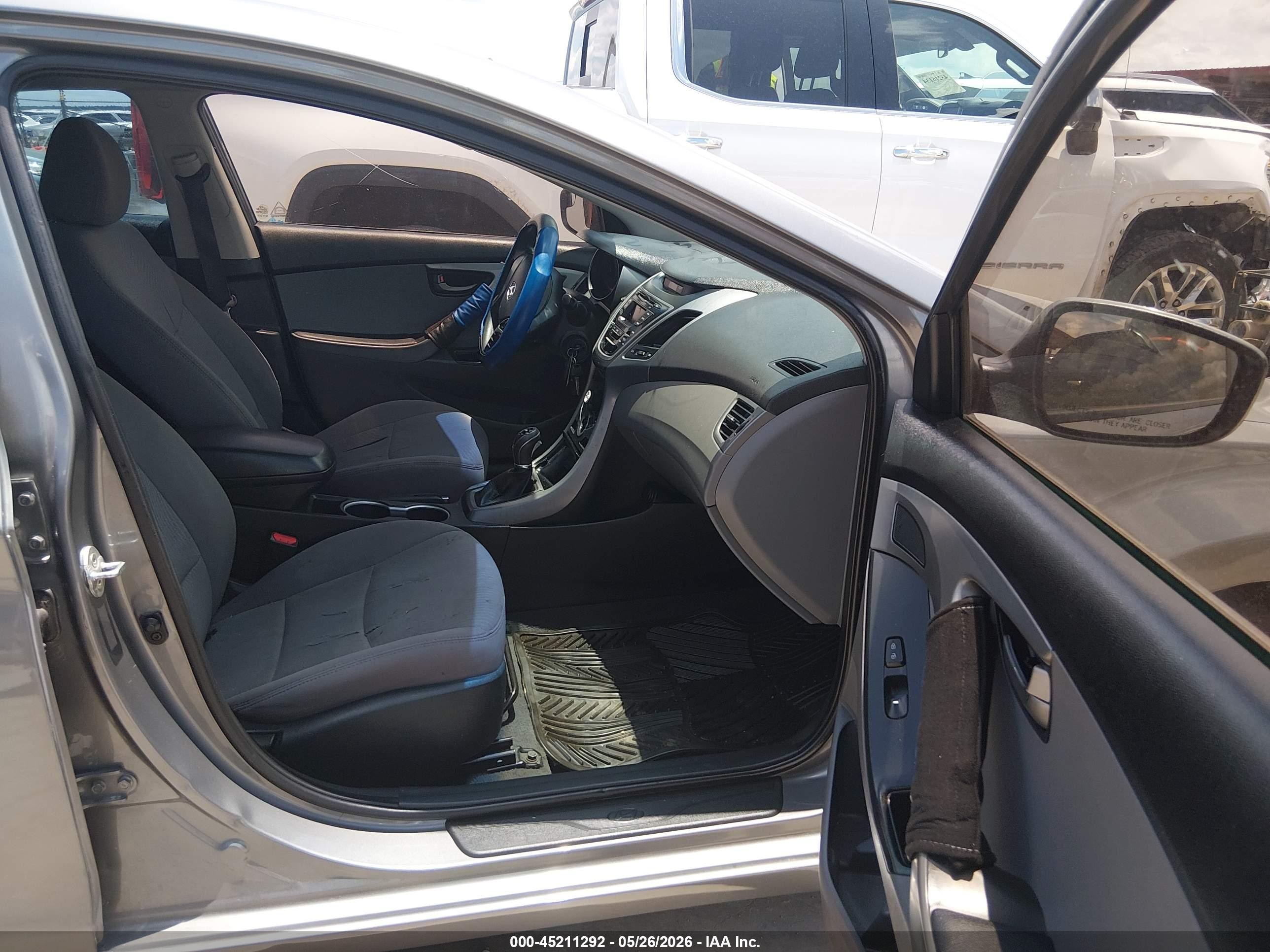 2014 Hyundai Elantra Se Gray vin: 5NPDH4AE8EH467527