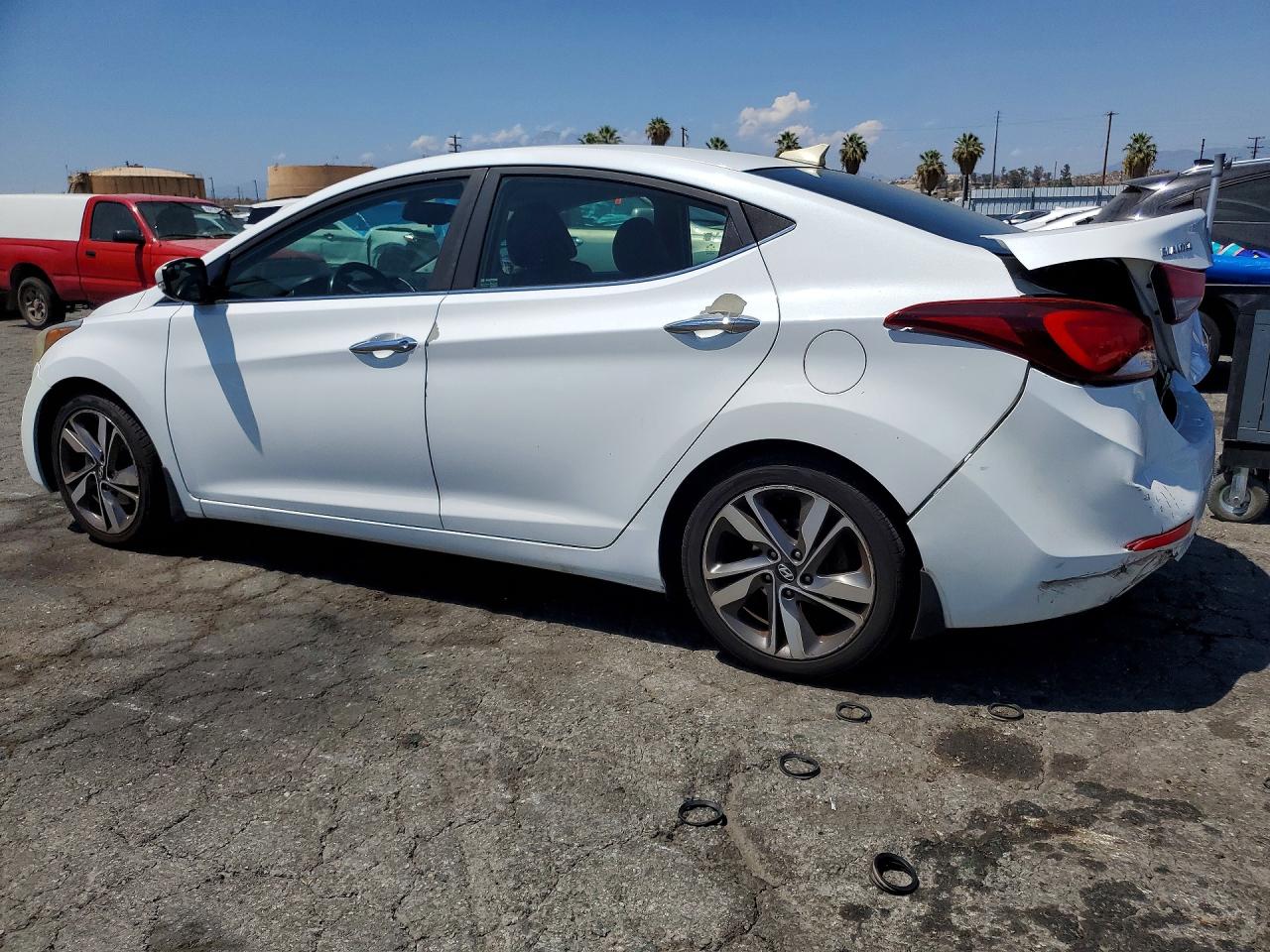 2014 Hyundai Elantra Limited White vin: 5NPDH4AE8EH472839