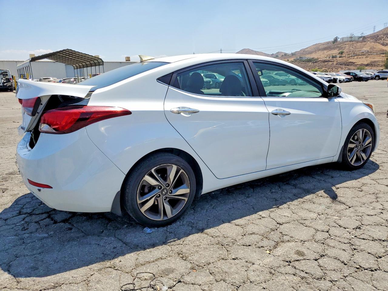 2014 Hyundai Elantra Limited White vin: 5NPDH4AE8EH472839