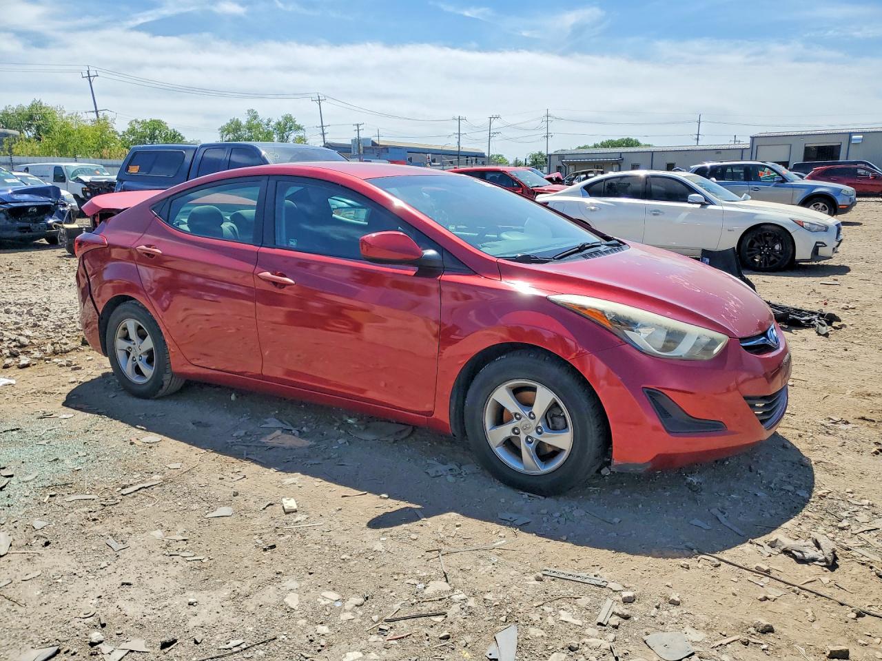 2014 Hyundai Elantra Se Red vin: 5NPDH4AE8EH473389