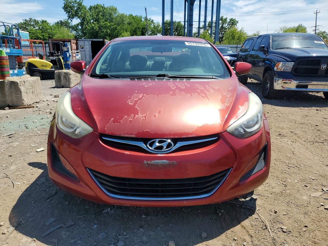 2014 Hyundai Elantra Se Red vin: 5NPDH4AE8EH473389