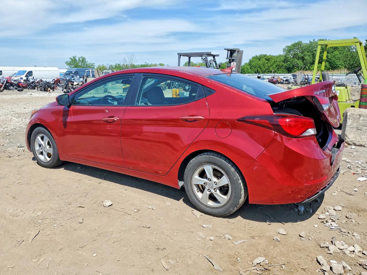2014 Hyundai Elantra Se Red vin: 5NPDH4AE8EH473389