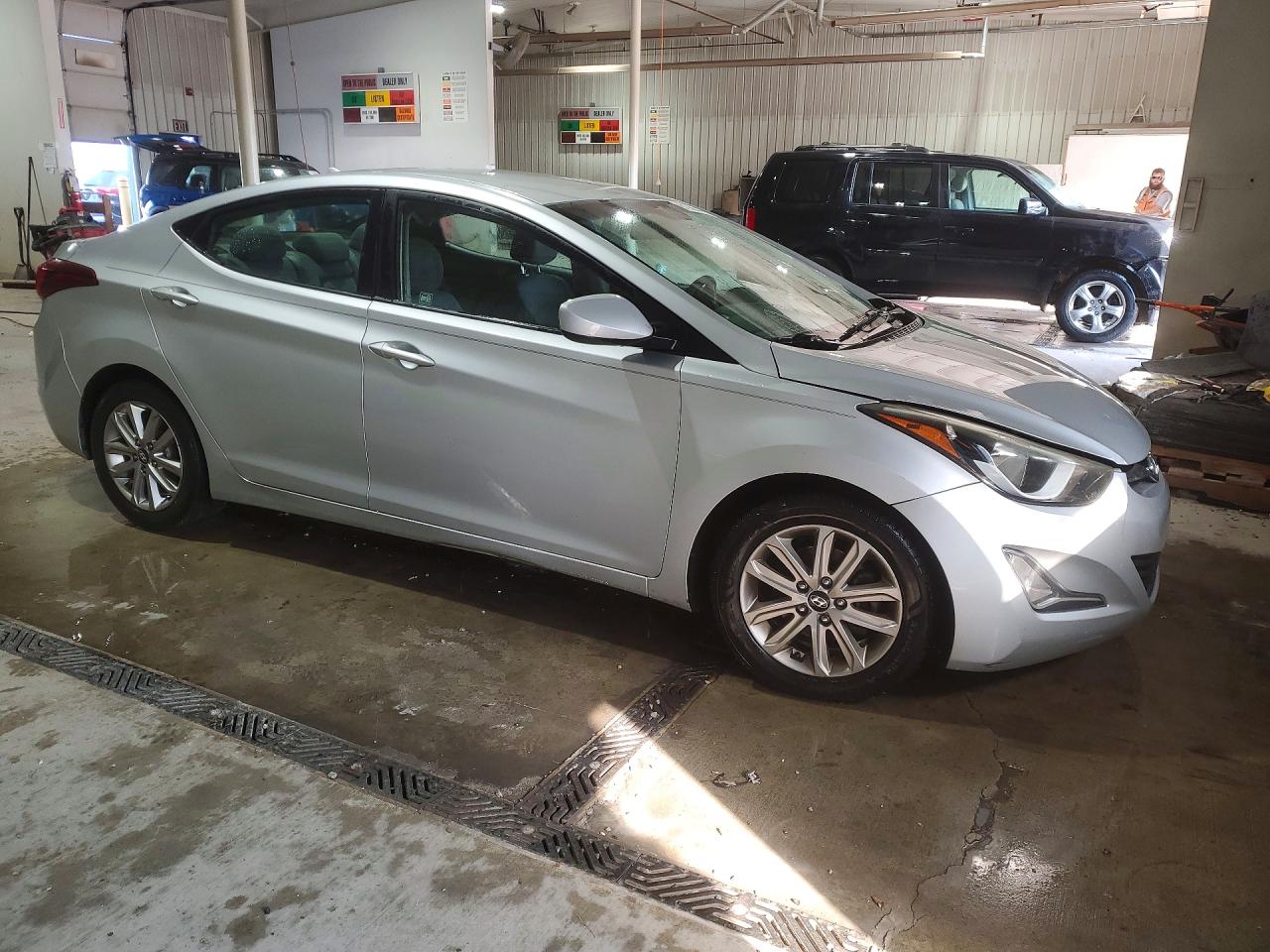 2014 Hyundai Elantra Se Gray vin: 5NPDH4AE8EH474350