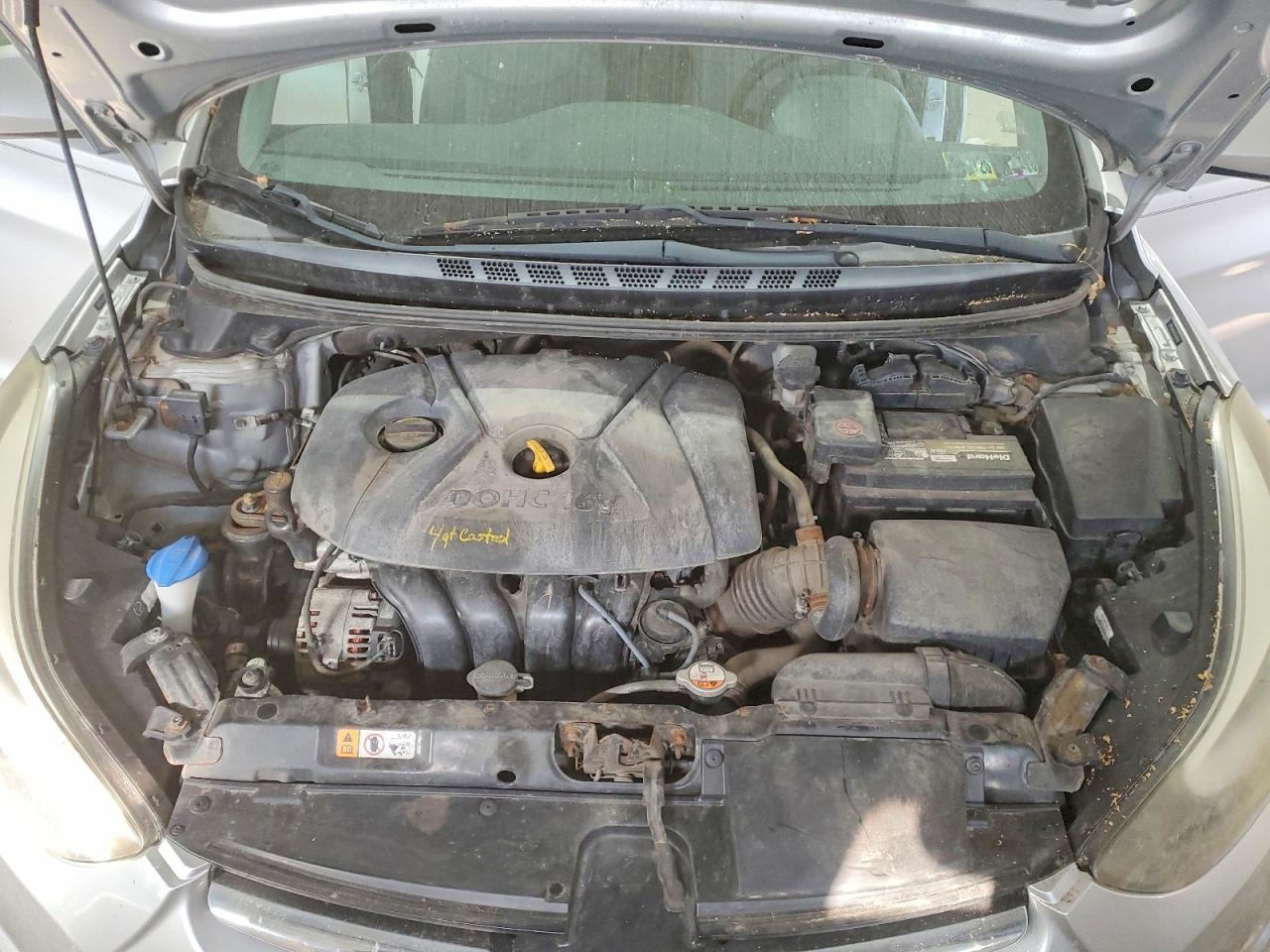 2014 Hyundai Elantra Se Gray vin: 5NPDH4AE8EH474350